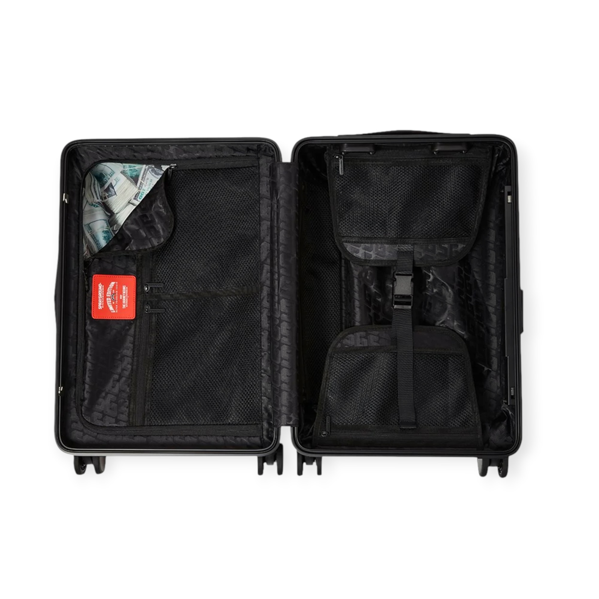 תיק מזוודה SPRAYGROUND EMBOSSED CREAM CHECK CARRY-ON LUGGAGE