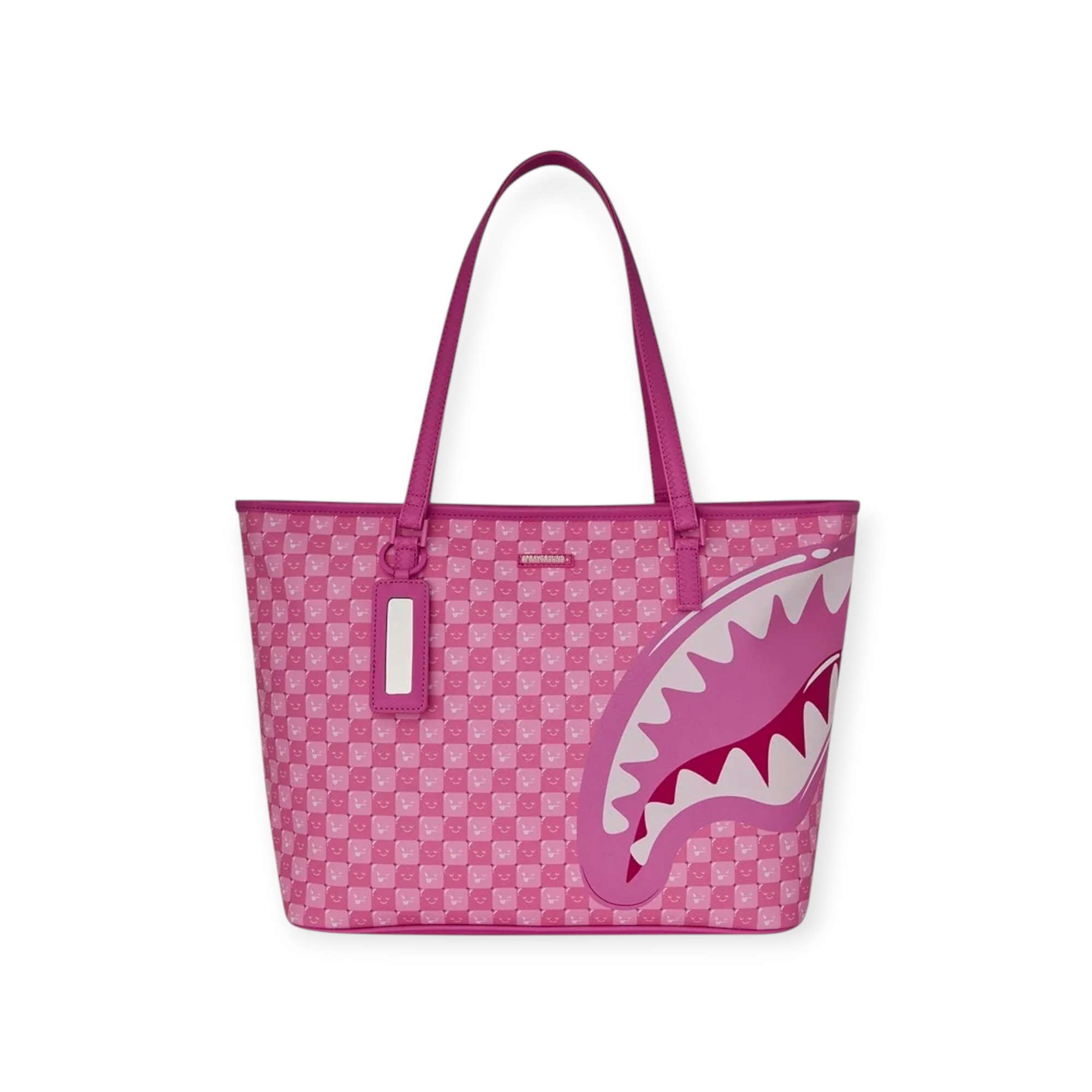 תיק צד SPRAYGROUND PINK NEW CHECK FACES TOTE