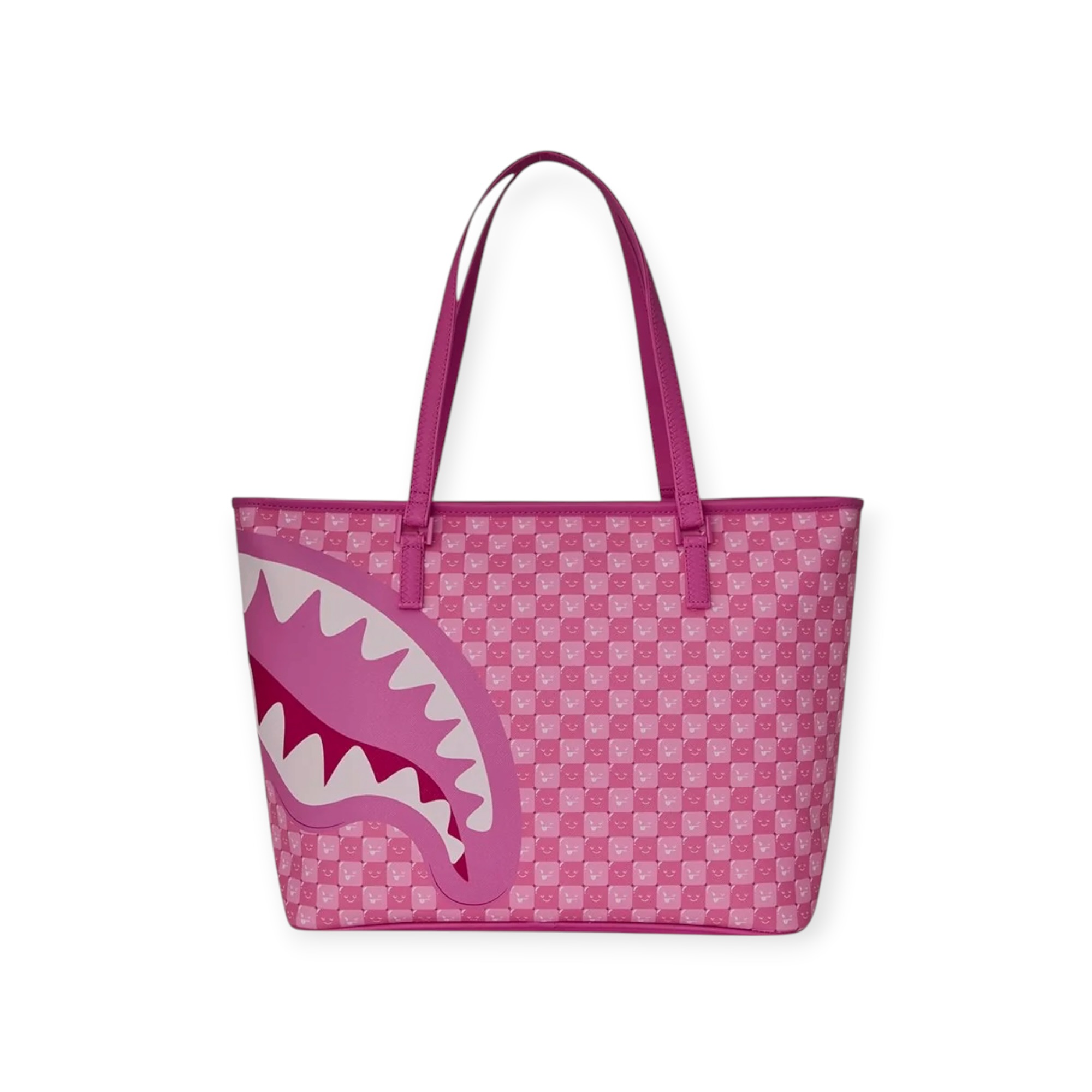 תיק צד SPRAYGROUND PINK NEW CHECK FACES TOTE