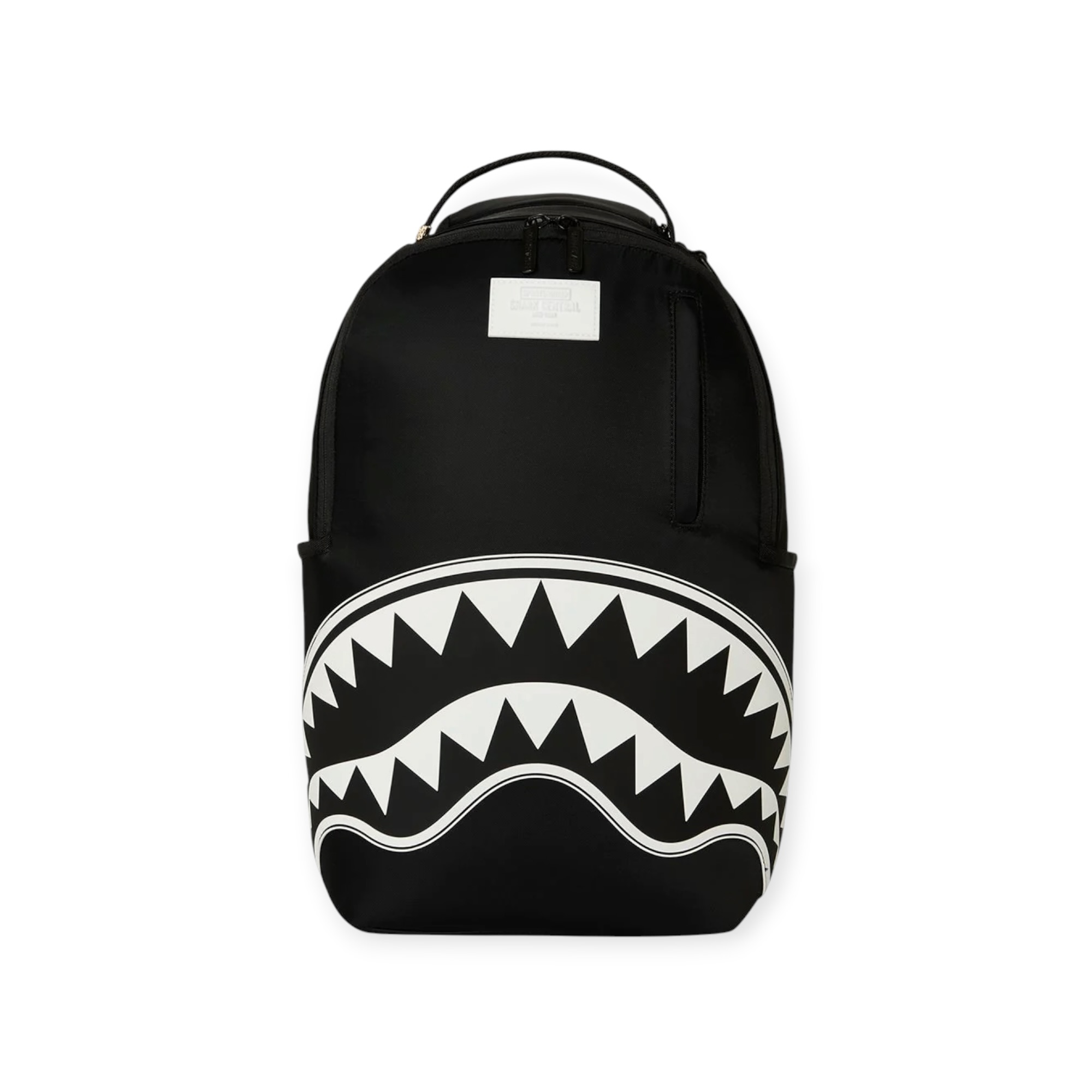 תיק גב  SPRAYGROUND SHARK CENTRAL WHITE STENCIL SHARK BLACK BACKPACK