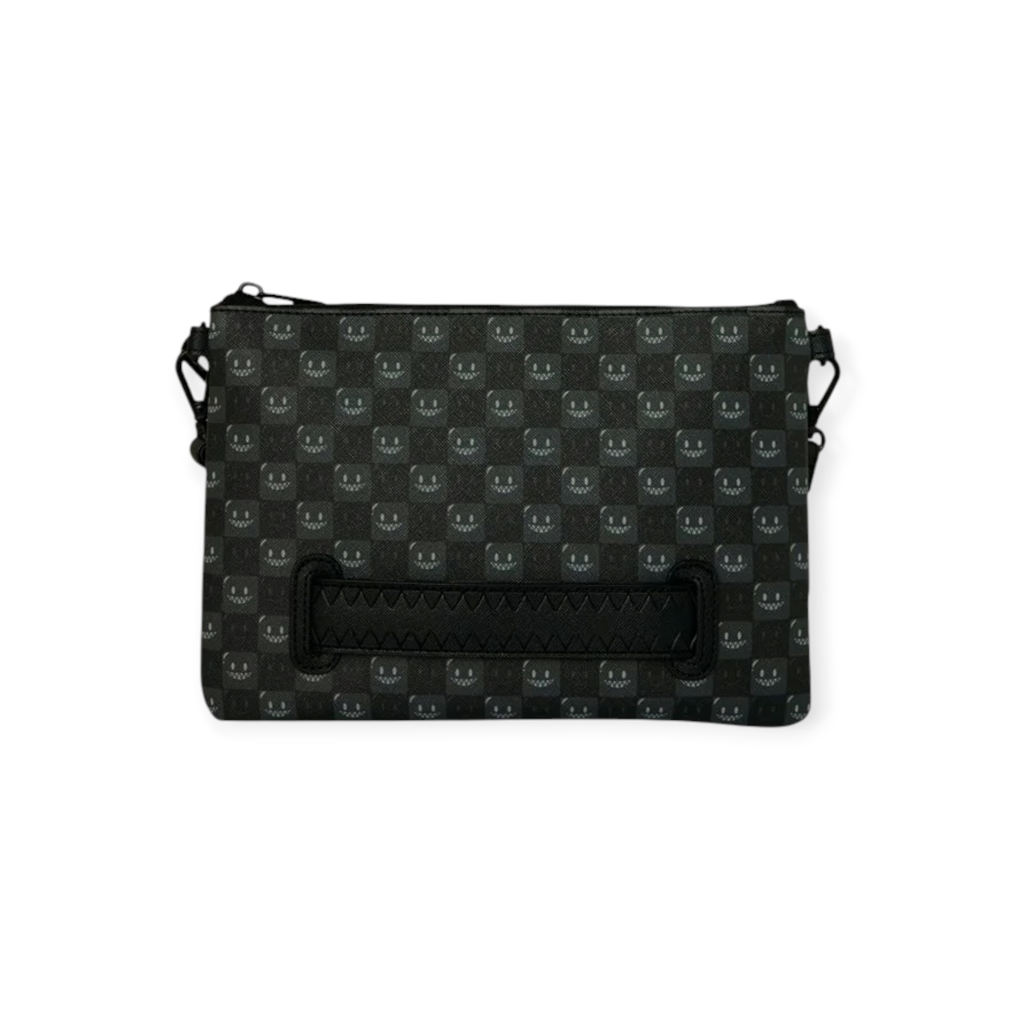 תיק  SPRAYGROUND SHARKS IN PARIS WTF BUBBLY BLACK CHECK CLUTCH