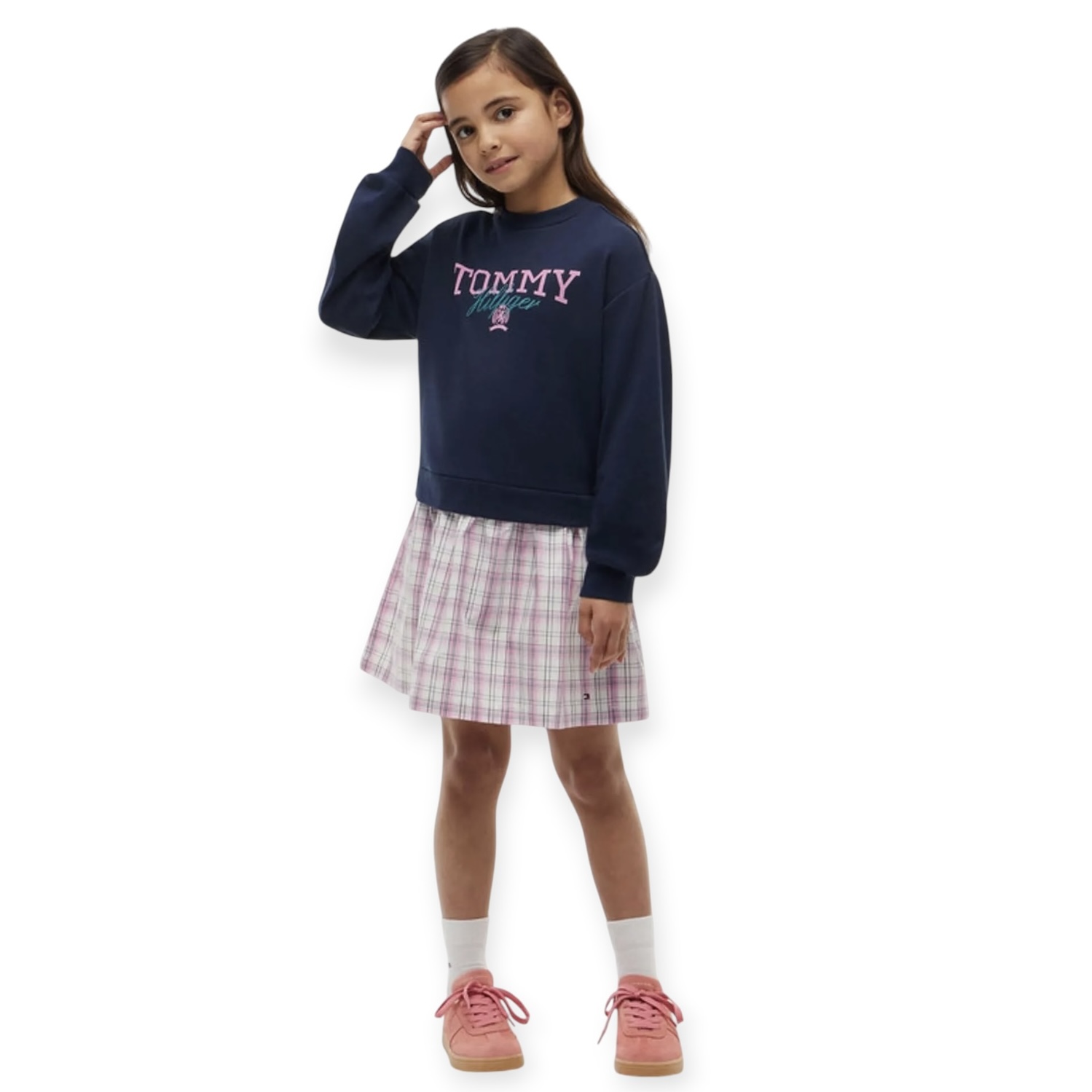 שמלה בנות TOMMY HILFIGER COMBI DRESS 2-6