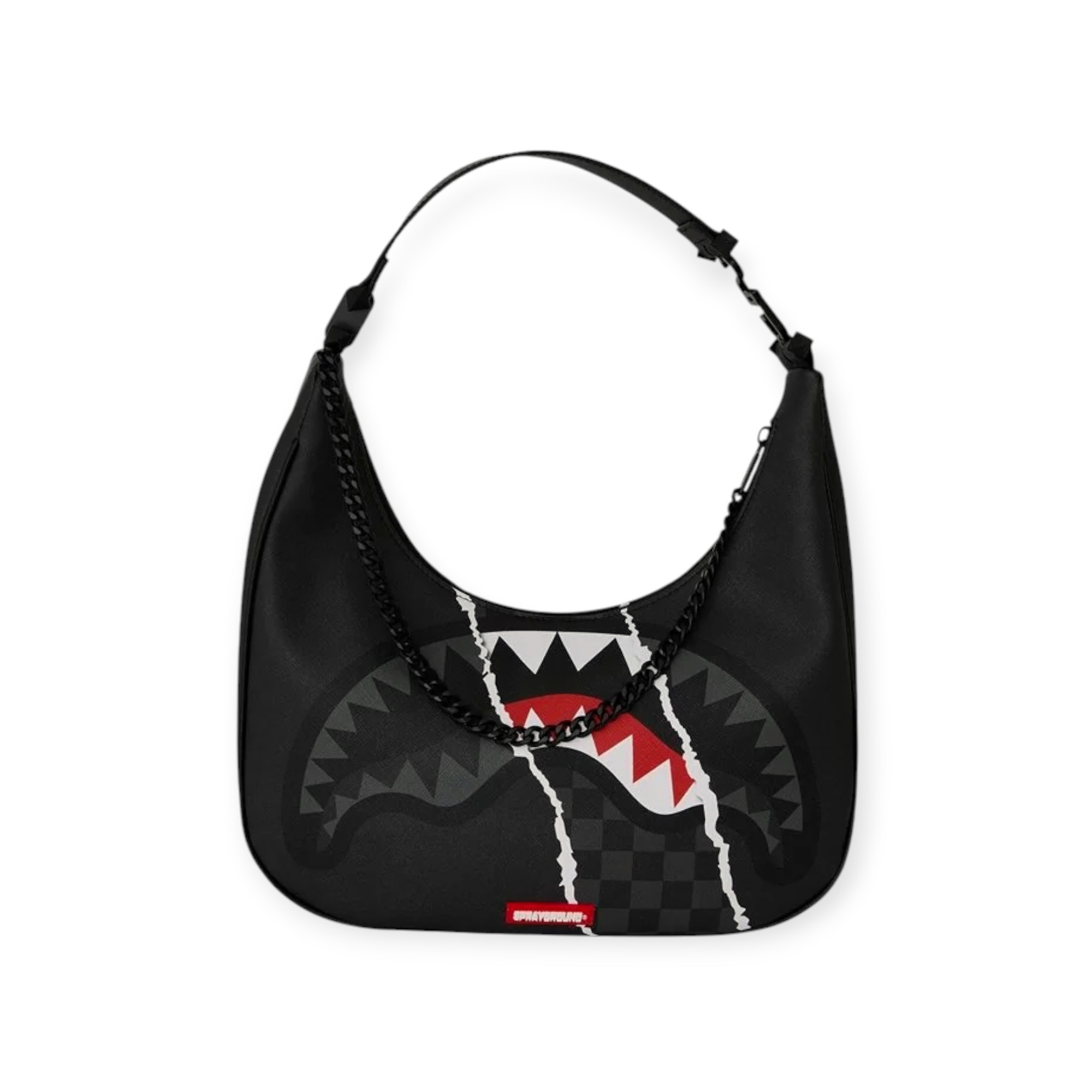 תיק צד SPRAYGROUND CENTER RIP REVEALING GRAY CHECK HANDBAG
