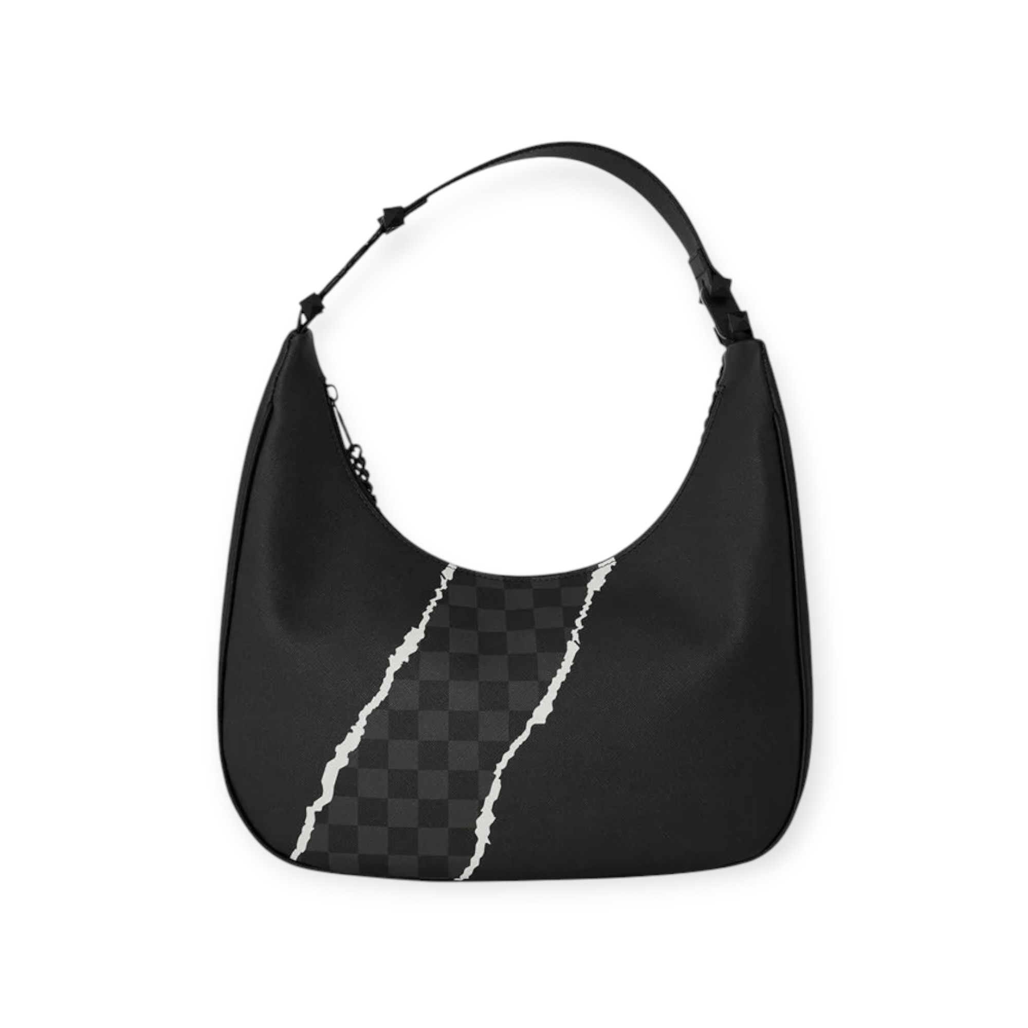 תיק צד SPRAYGROUND CENTER RIP REVEALING GRAY CHECK HANDBAG