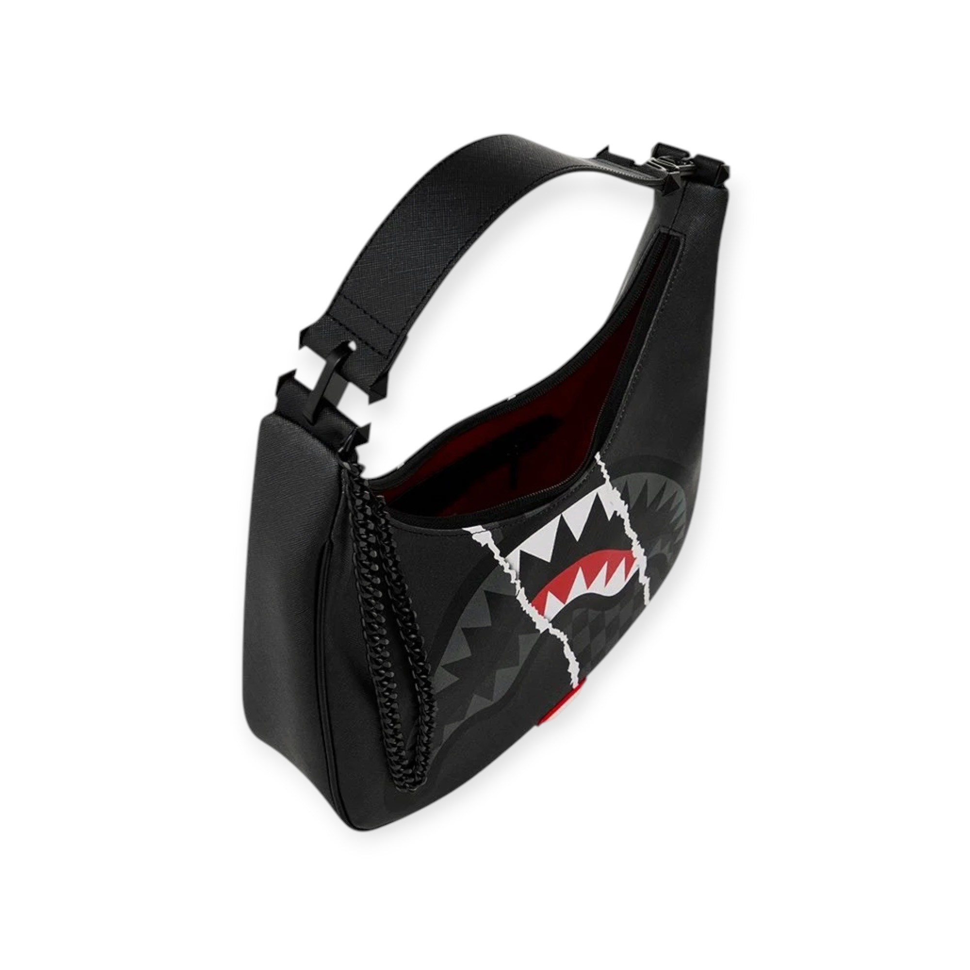תיק צד SPRAYGROUND CENTER RIP REVEALING GRAY CHECK HANDBAG