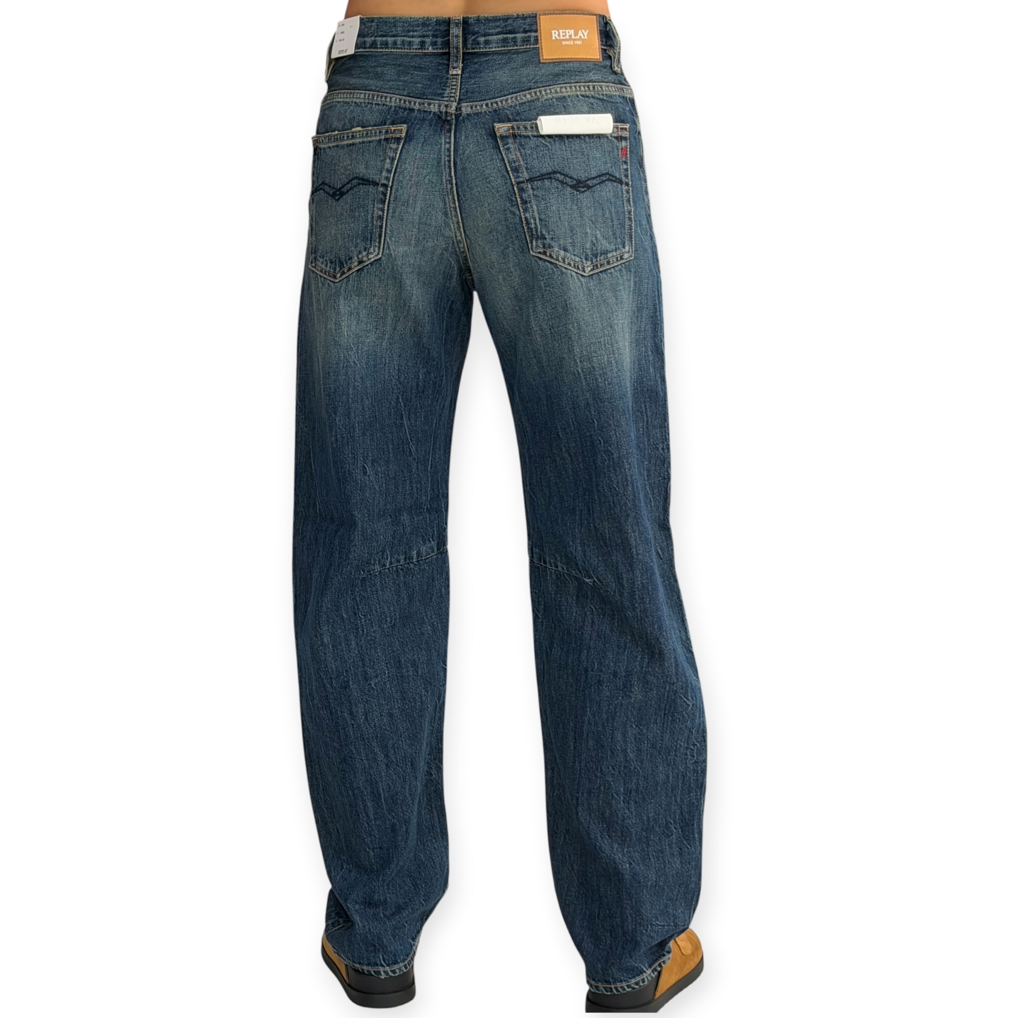 גינס נשים REPLAY JANIE BARREL JEANS גינס נשים REPLAY JANIE BARREL JEANS