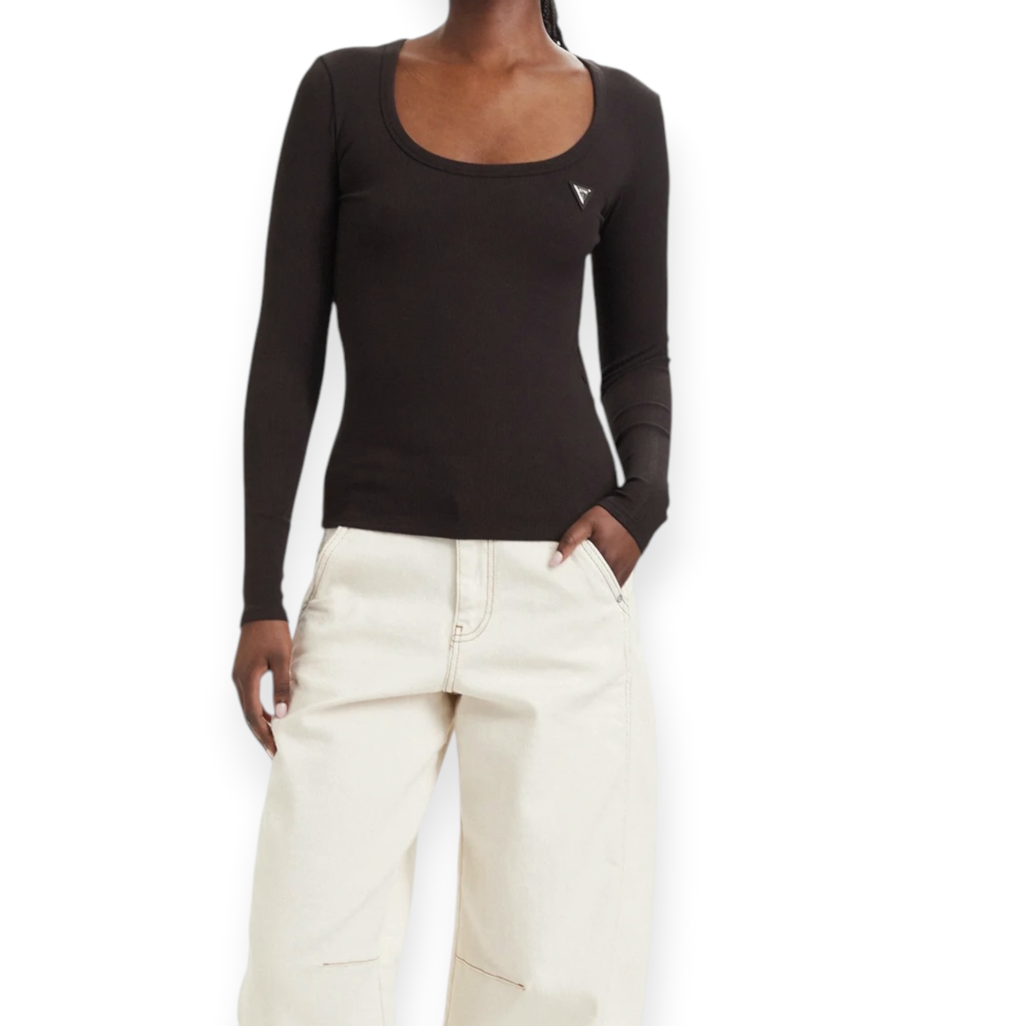 חולצה נשים GUESS COLETTE LS RIB TOP