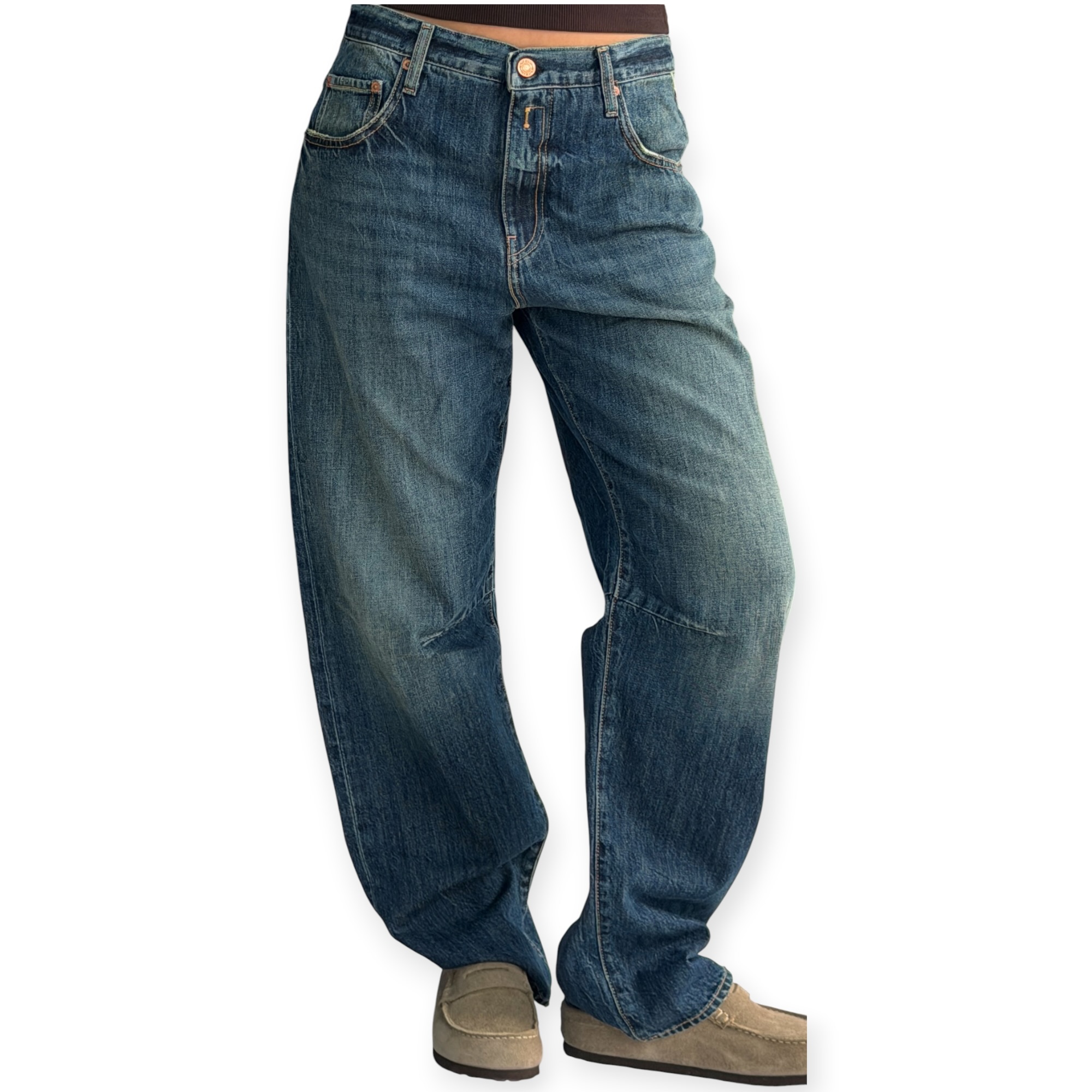 גינס נשים REPLAY JANIE BARREL JEANS גינס נשים REPLAY JANIE BARREL JEANS