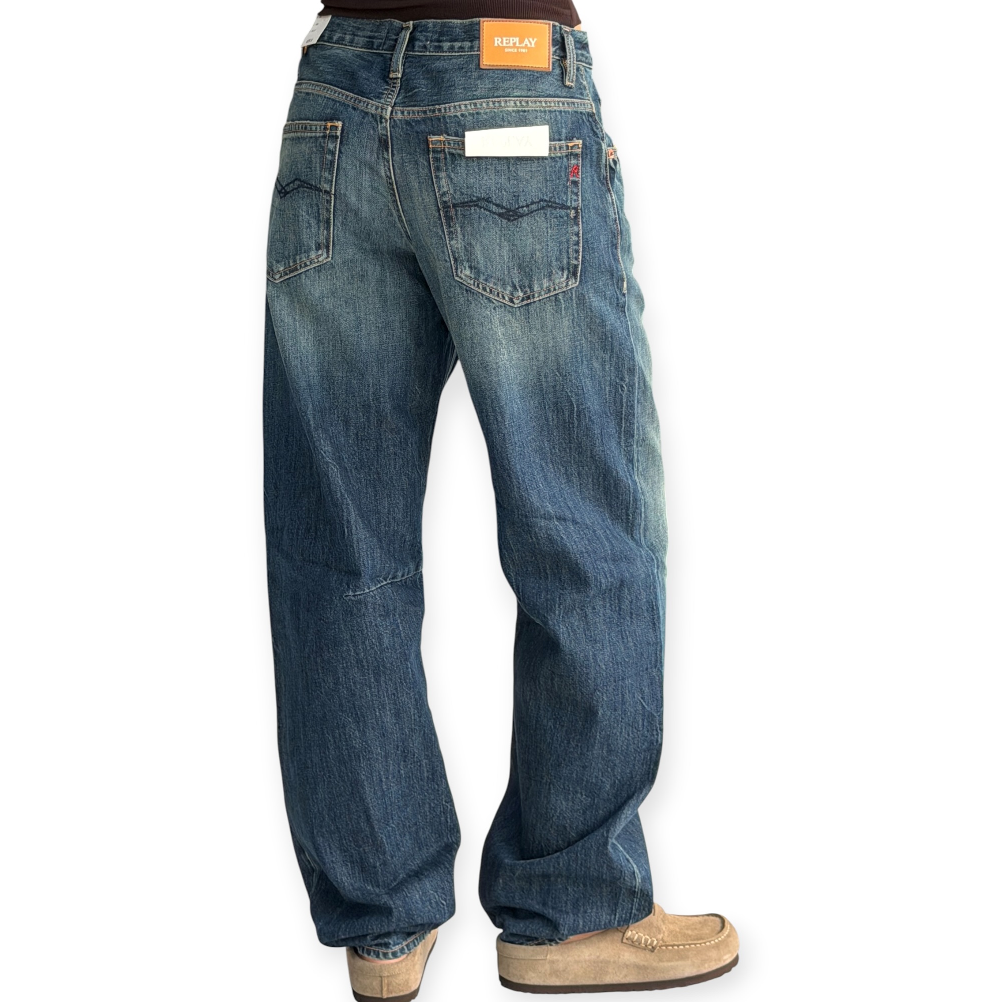 גינס נשים REPLAY JANIE BARREL JEANS גינס נשים REPLAY JANIE BARREL JEANS