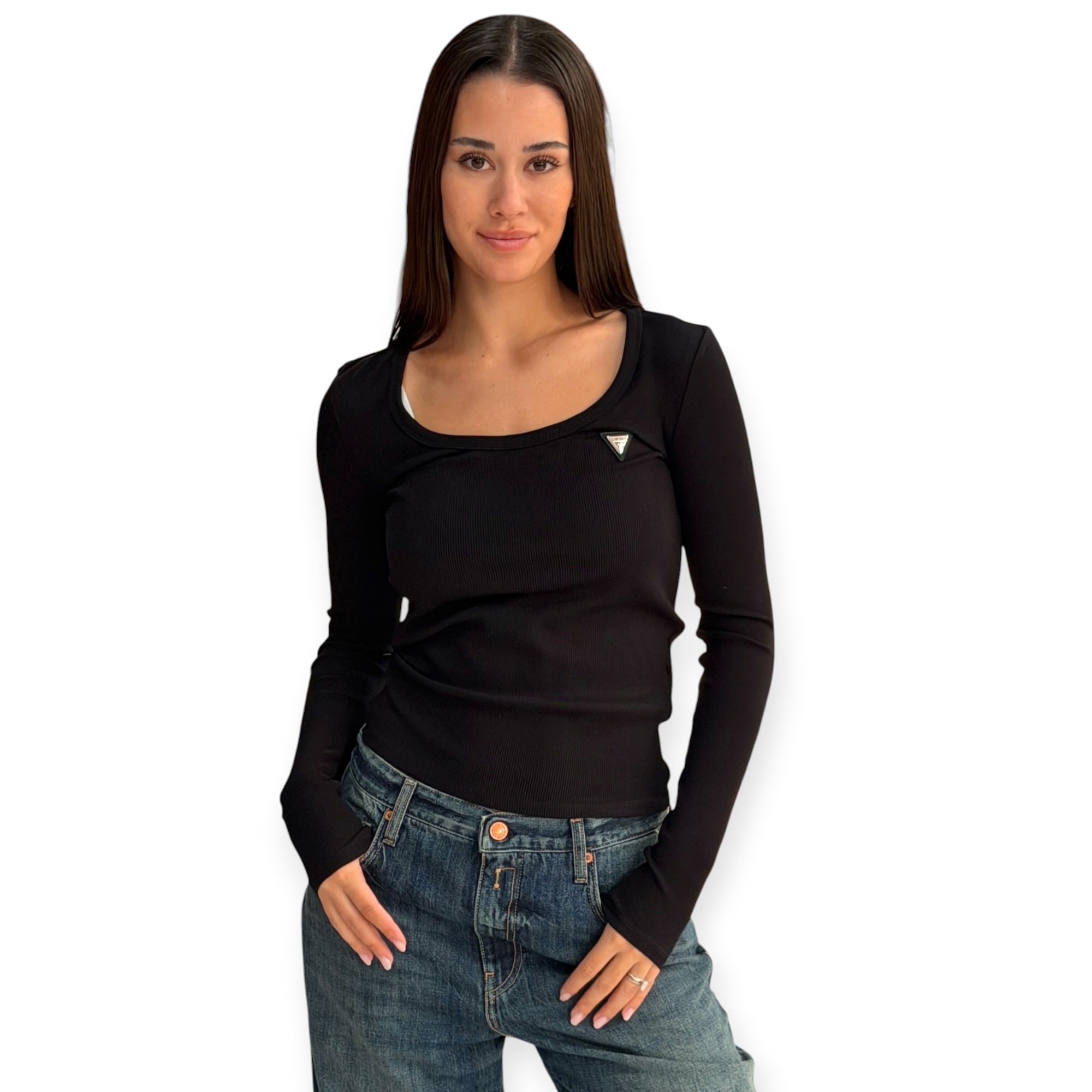חולצה GUESS COLETTE LS RIB TOP חולצה GUESS COLETTE LS RIB TOP