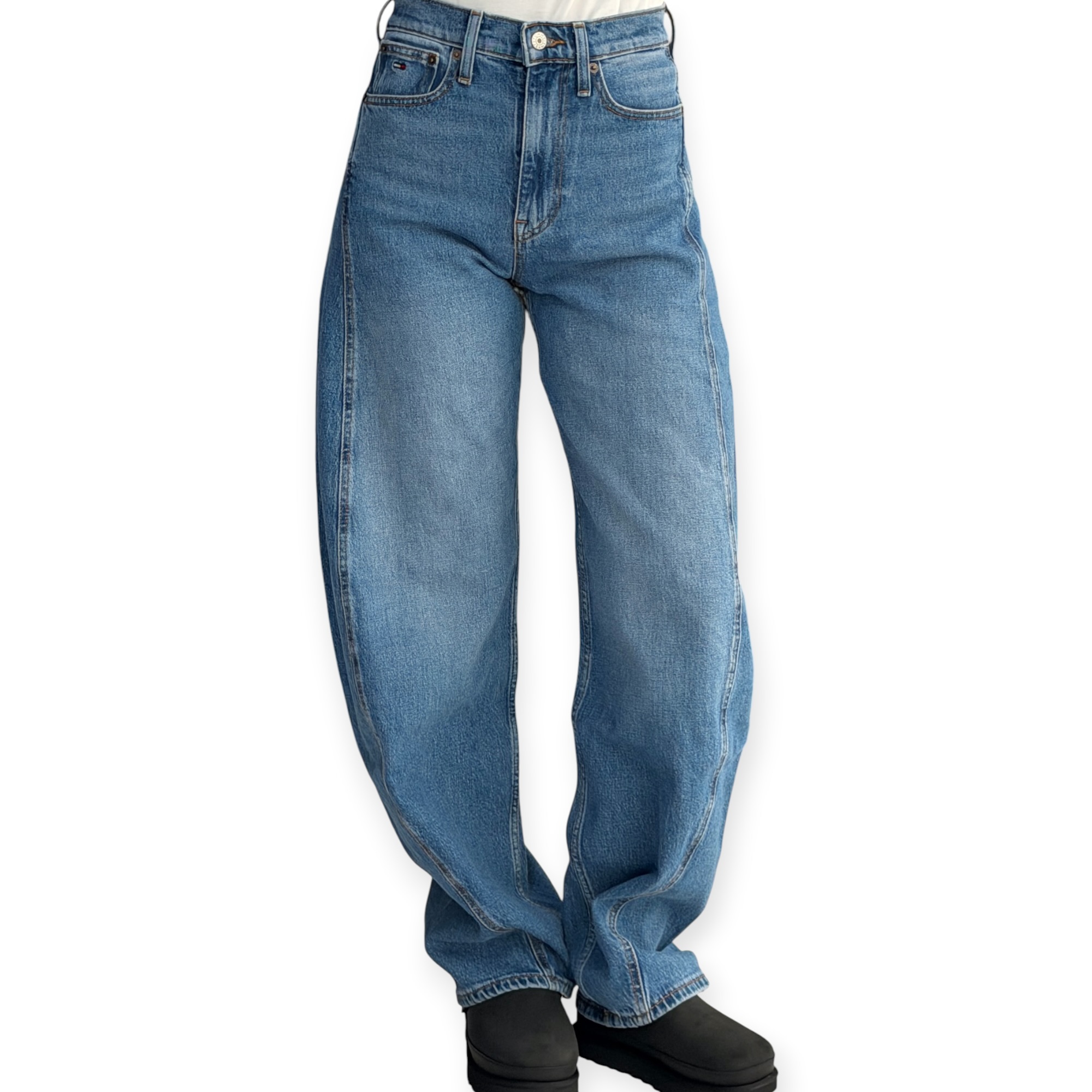 גינס נשים TOMMY HILFIGER ELLA HUGH RISE BARREL גינס נשים TOMMY HILFIGER ELLA HUGH RISE BARREL