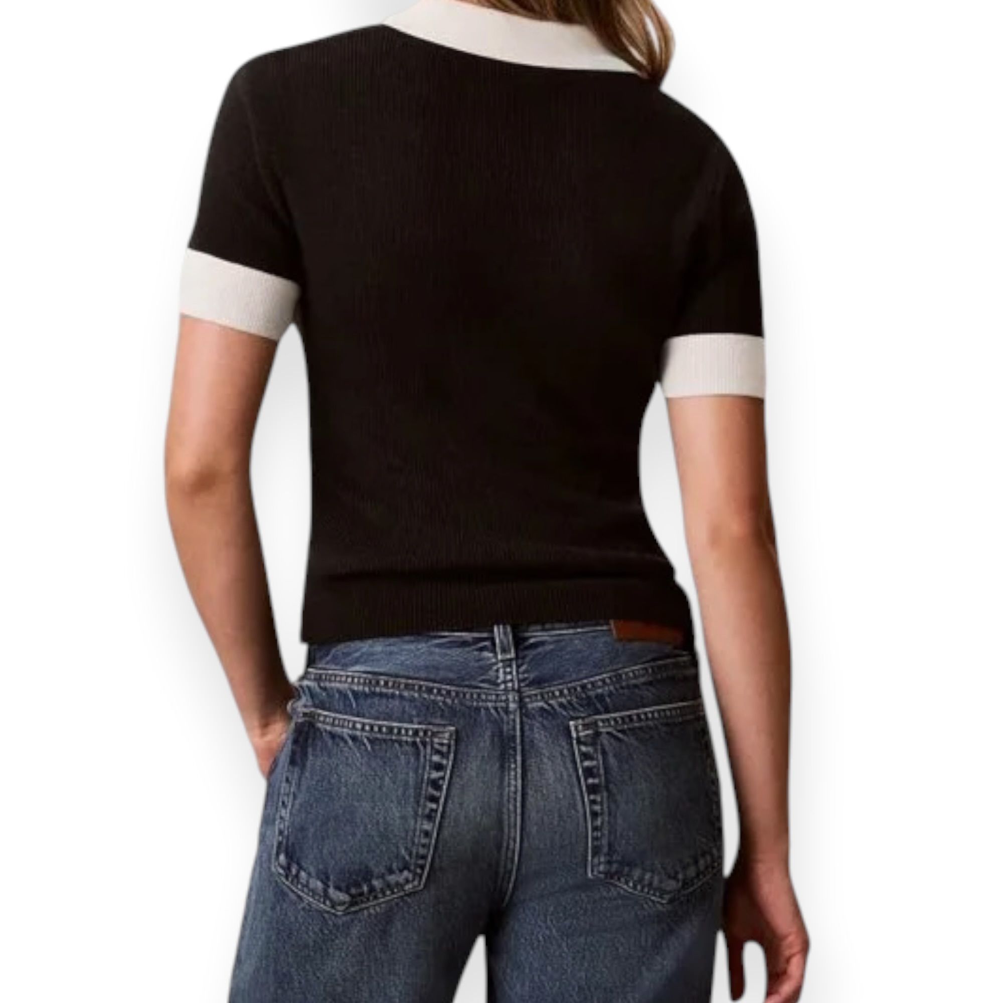 חולצה נשים CALVIN KLEIN WOVEN POLO
