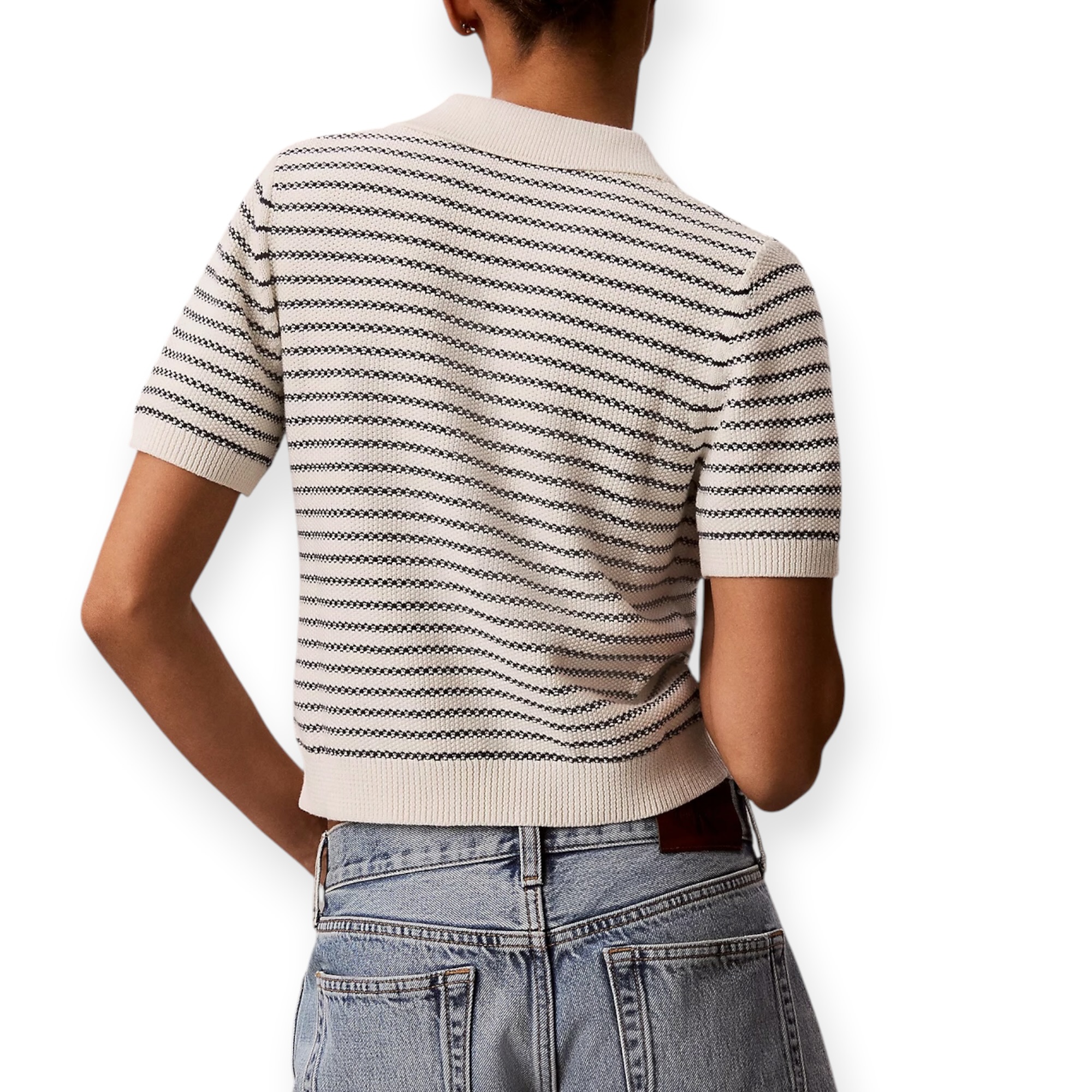 חולצה נשים CALVIN KLEIN STRIPED POLO