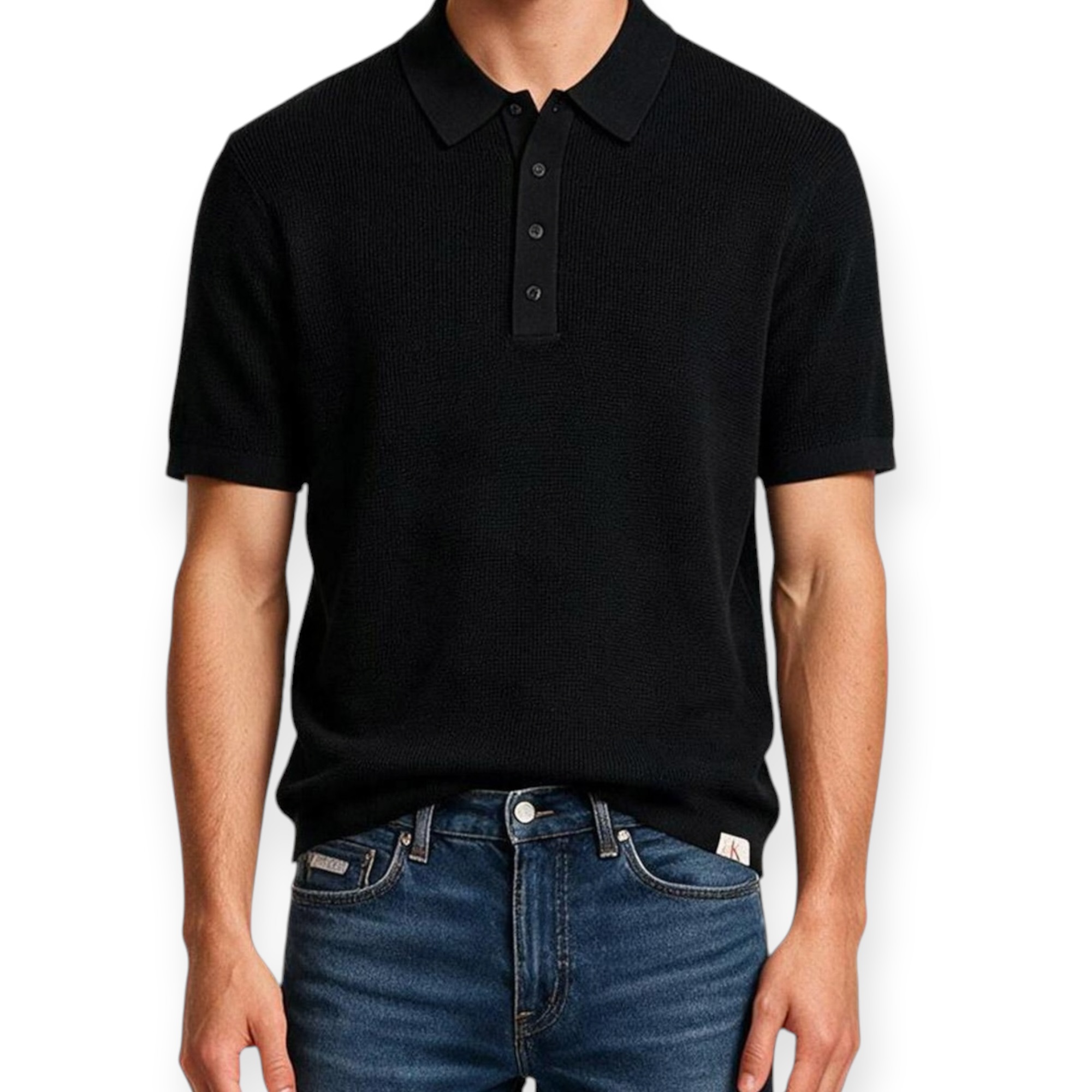 חולצה גברים CALVIN KLEIN WAFFLE POLO