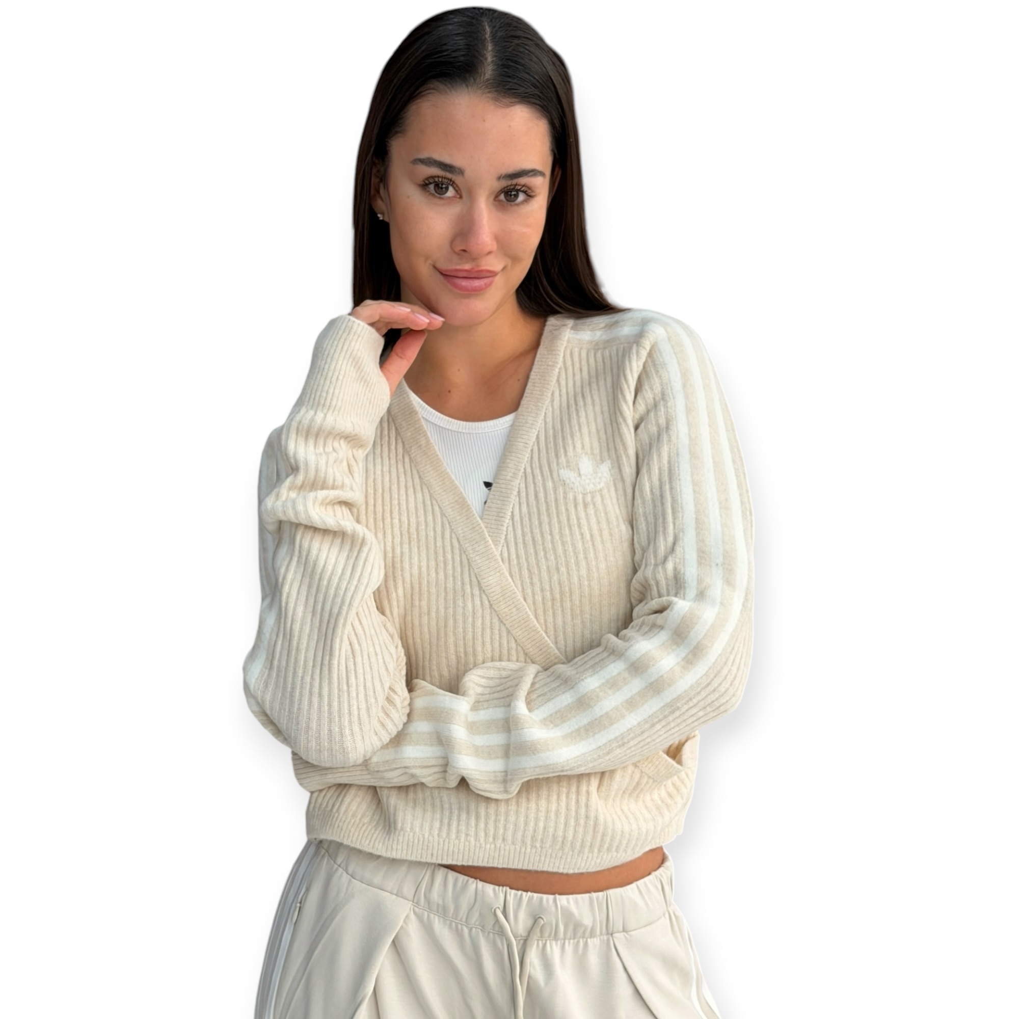 חולצה נשים ADIDAS KNIT KARDIGAN חולצה נשים ADIDAS KNIT KARDIGAN