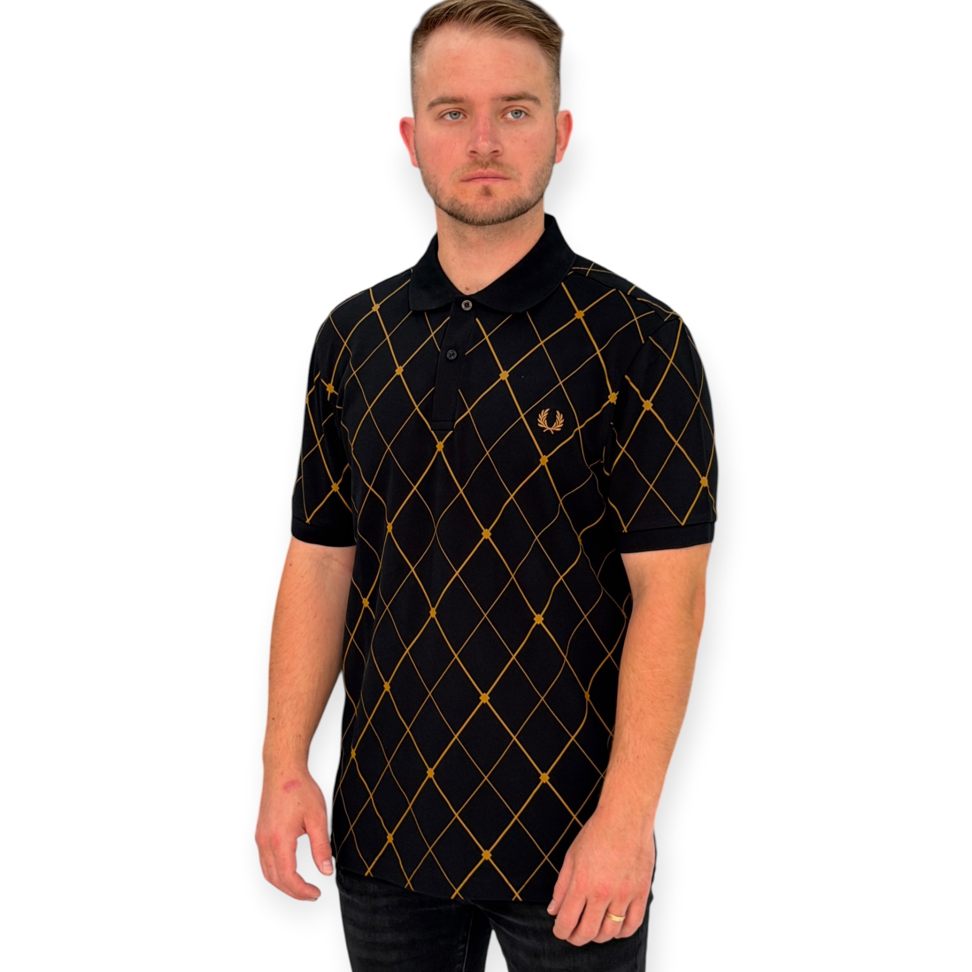חולצה FRED PERRY GEOMETRIC POLO SHIRT חולצה FRED PERRY GEOMETRIC POLO SHIRT