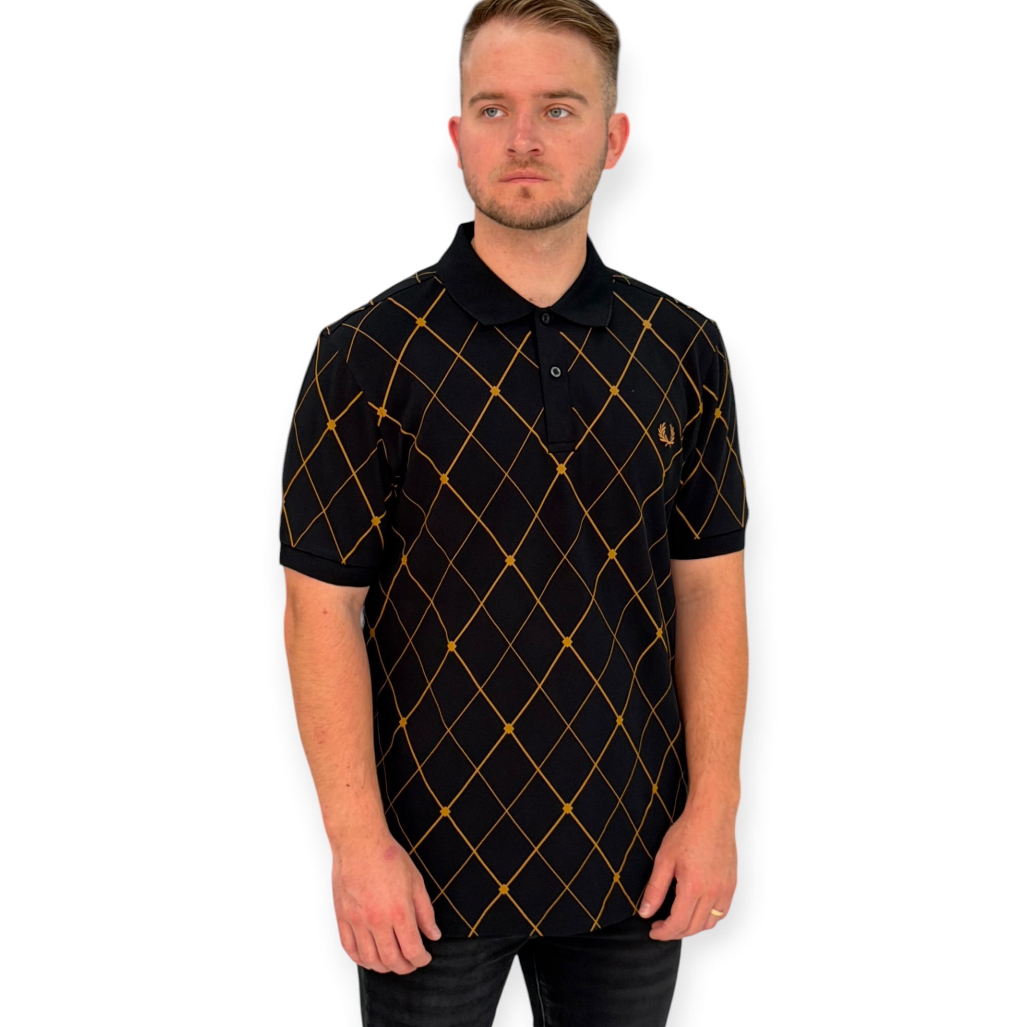 חולצה FRED PERRY GEOMETRIC POLO SHIRT חולצה FRED PERRY GEOMETRIC POLO SHIRT