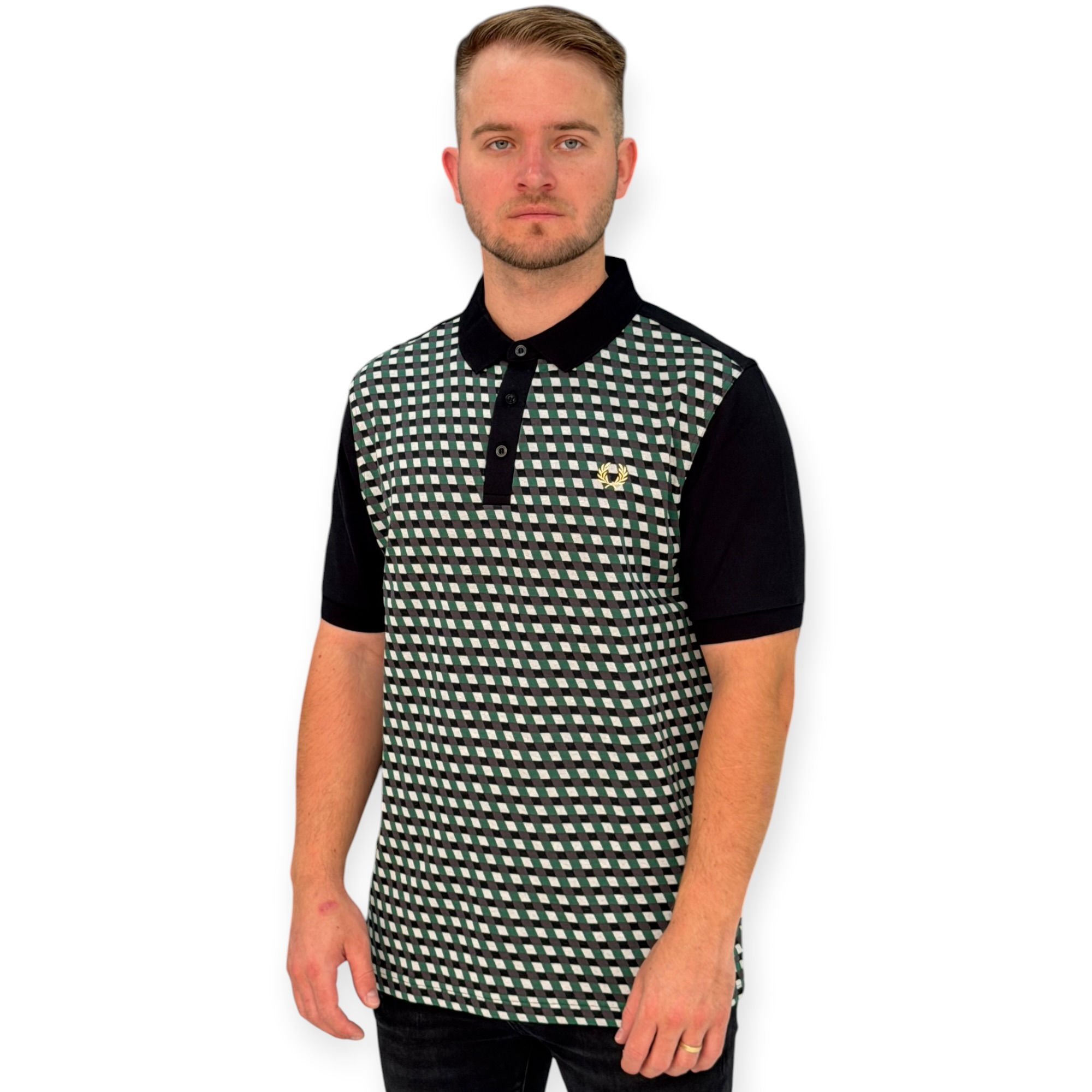 חולצה FRED PERRY GEOMETRIC POLO SHIRT חולצה FRED PERRY GEOMETRIC POLO SHIRT