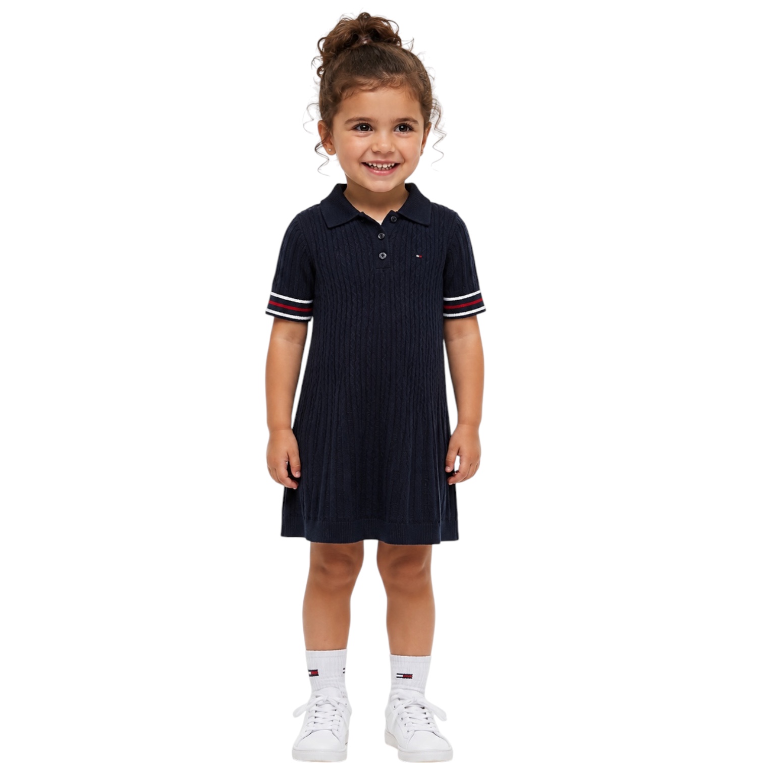 שמלה בנות TOMMY HILFIGER POLO SWEATER DRESS 2-6