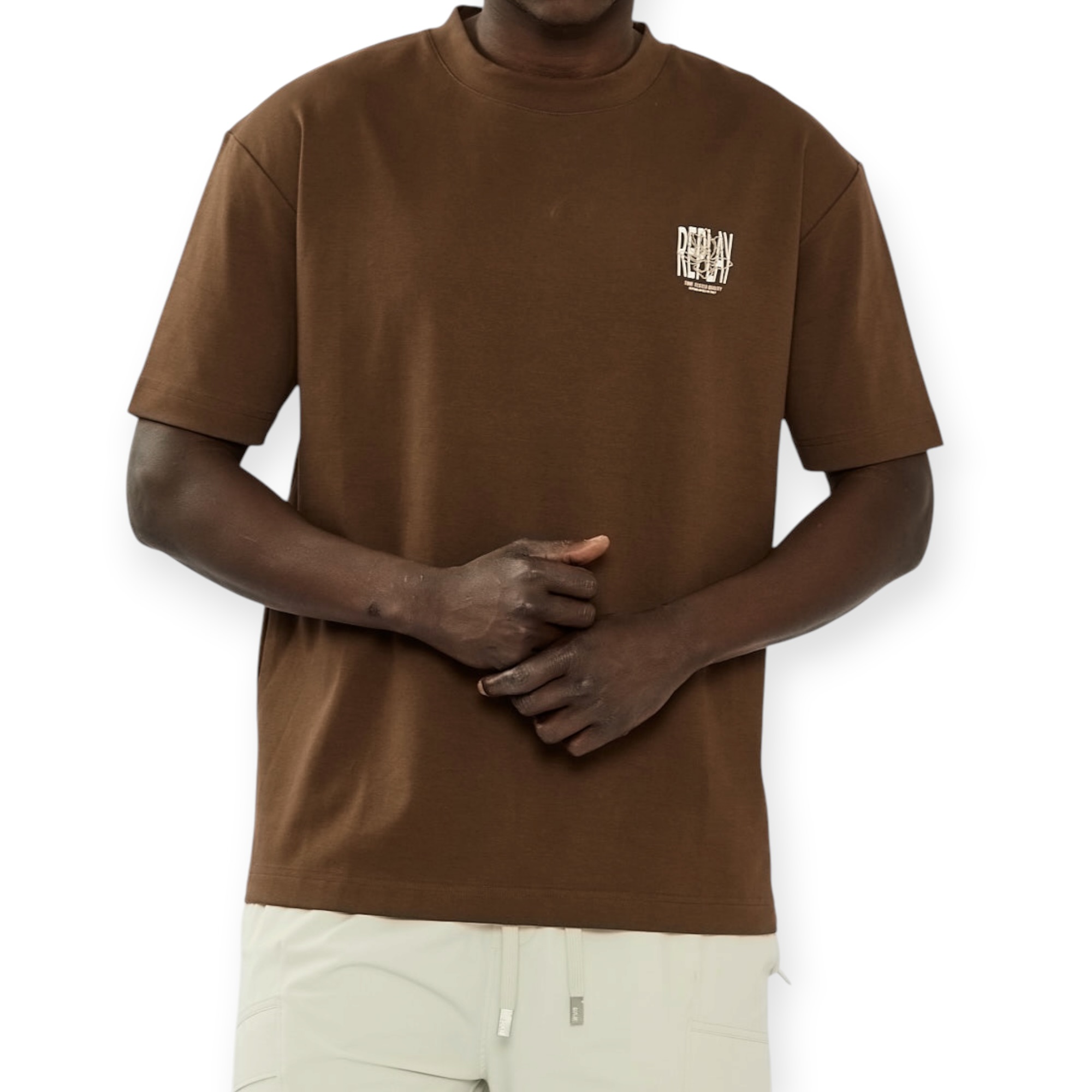 חולצה גברים REPLAY AMMONIA OS SS SHIRT