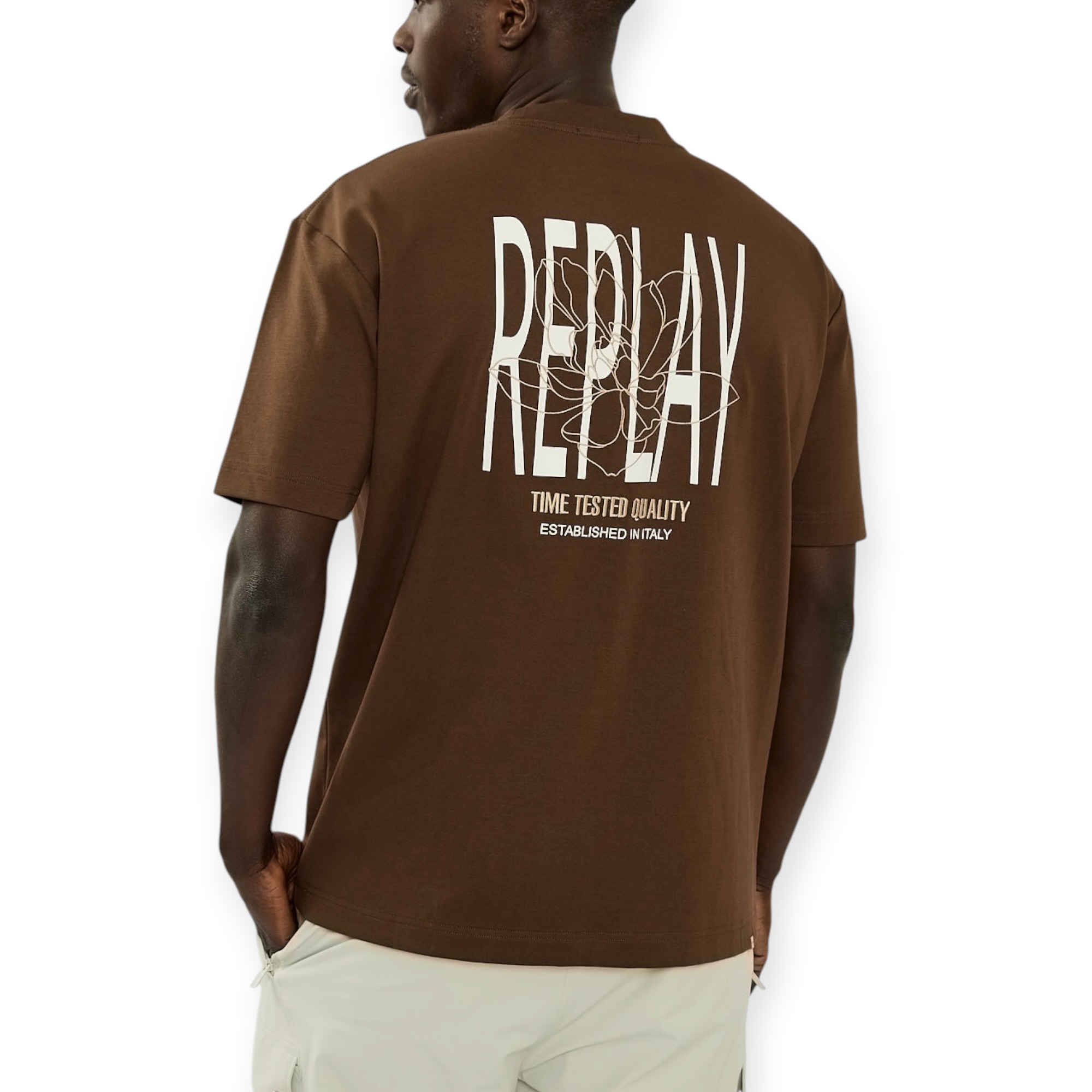 חולצה גברים REPLAY AMMONIA OS SS SHIRT