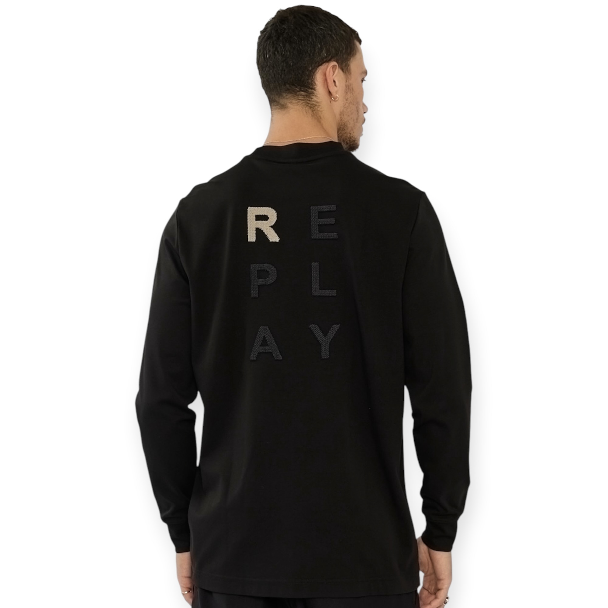 חולצה גברים REPLAY AMMONIA OS LS SHIRT