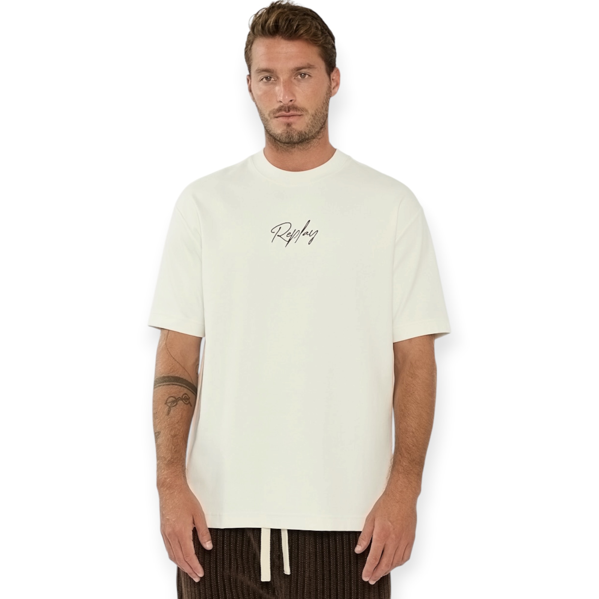 חולצה גברים REPLAY AMMONIA OS SS SHIRT