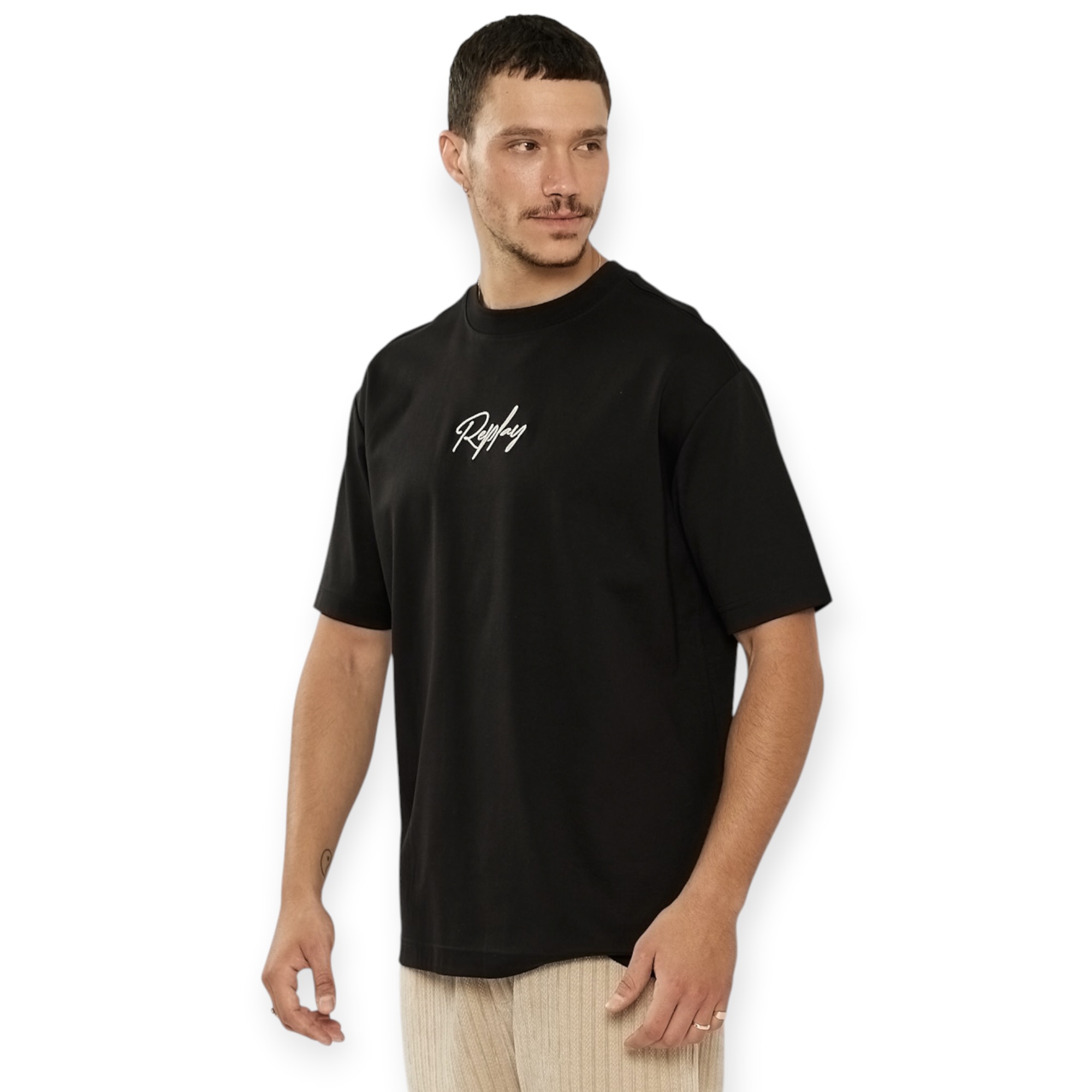 חולצה גברים REPLAY AMMONIA OS SS SHIRT