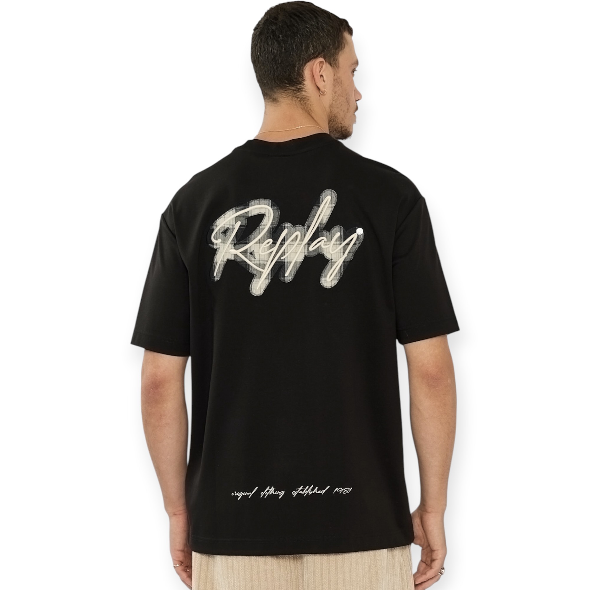 חולצה גברים REPLAY AMMONIA OS SS SHIRT