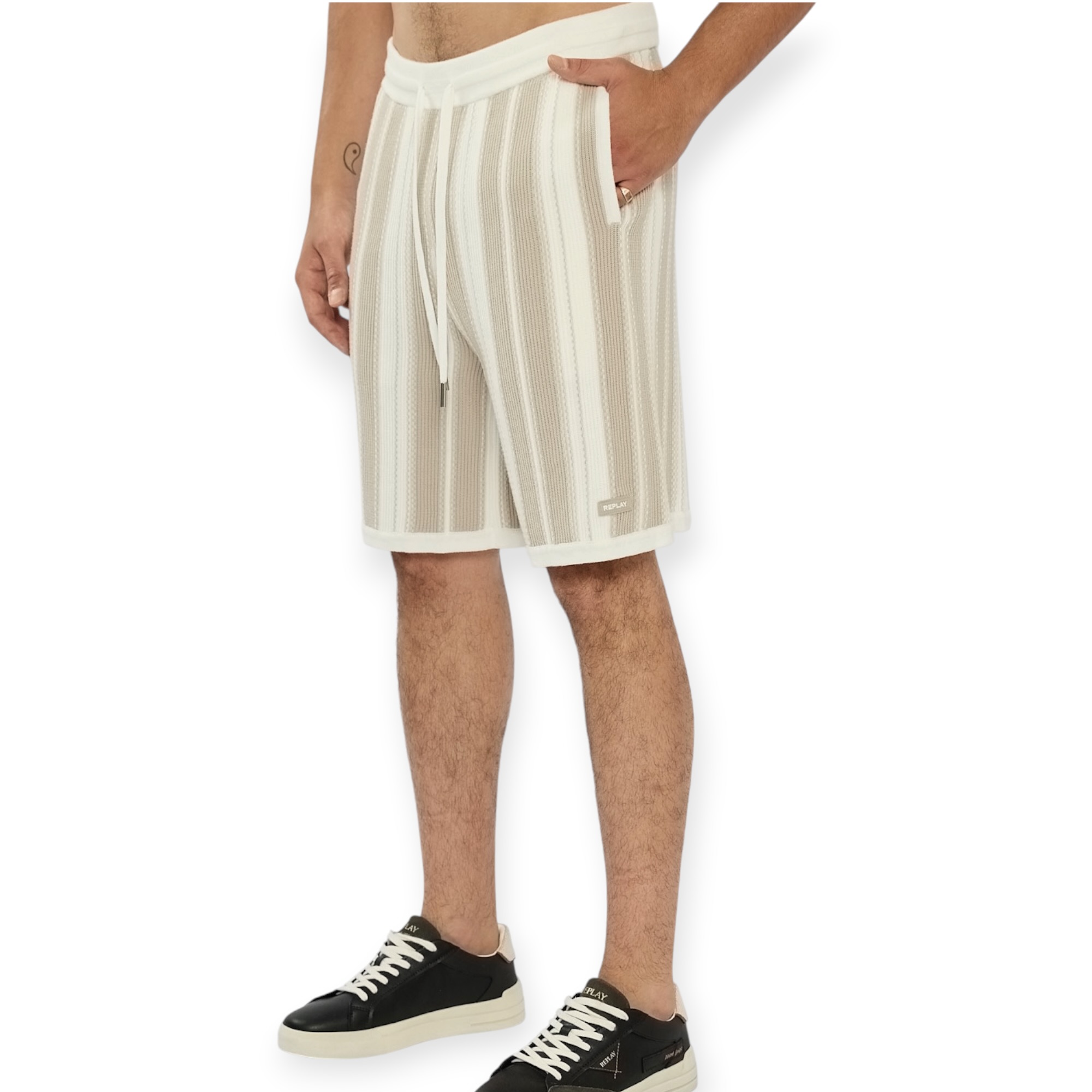 מכנס קצר גברים REPLAY KNIT SHORTS מכנס קצר גברים REPLAY KNIT SHORTS