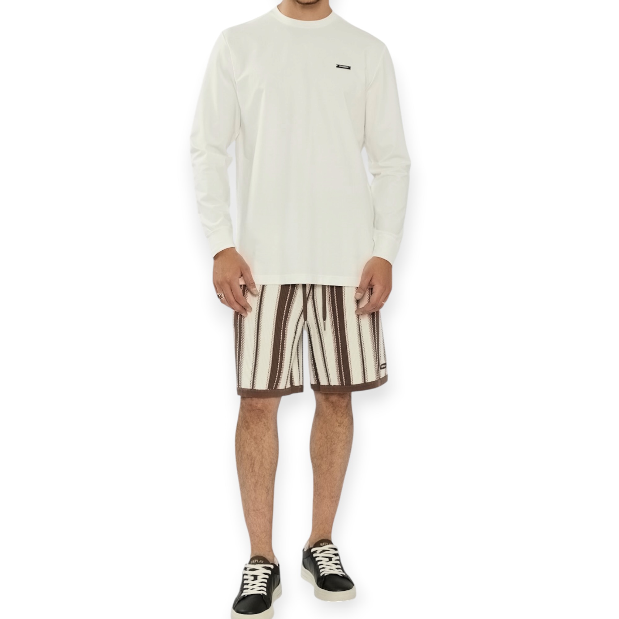 מכנס קצר גברים REPLAY KNIT SHORTS מכנס קצר גברים REPLAY KNIT SHORTS