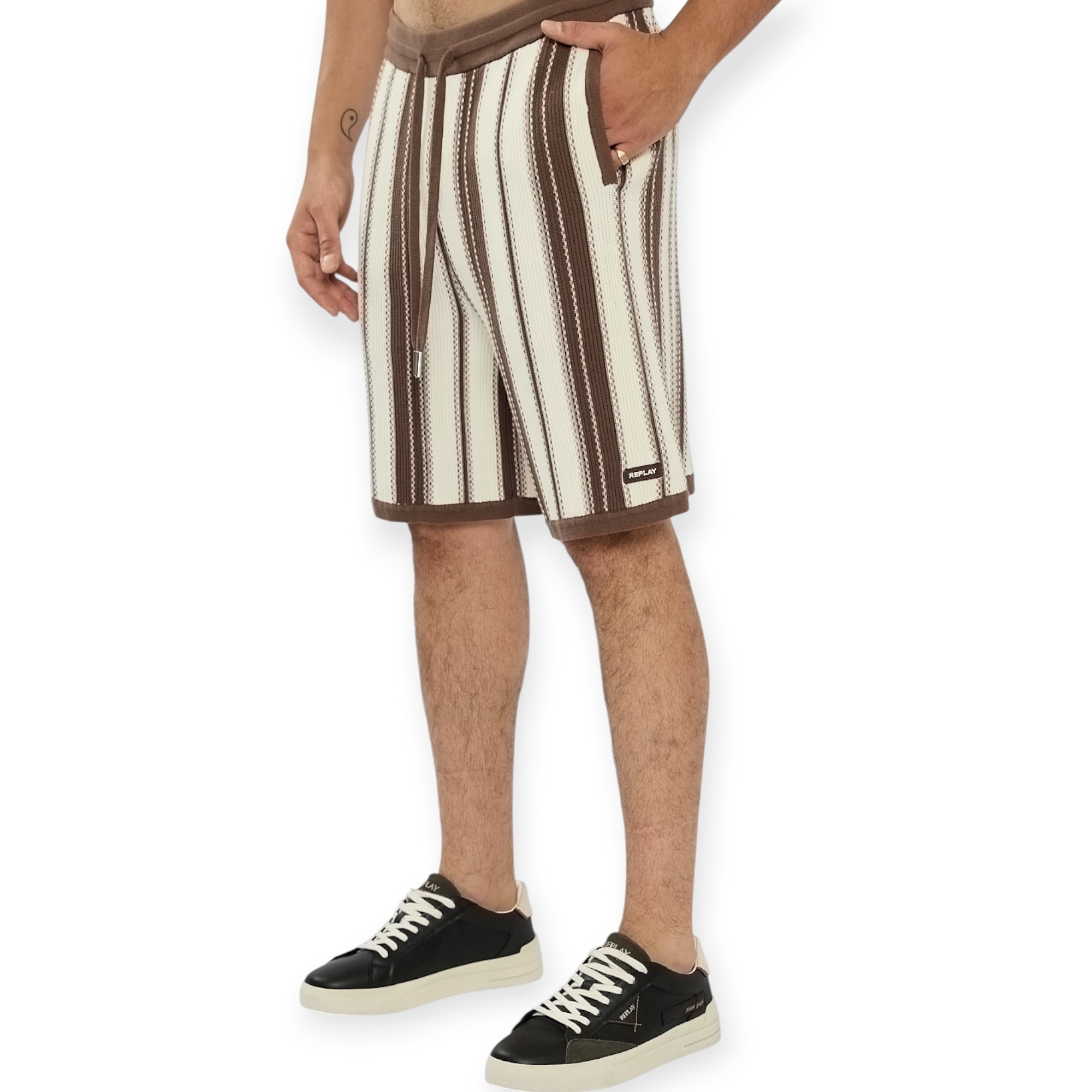 מכנס קצר גברים REPLAY KNIT SHORTS מכנס קצר גברים REPLAY KNIT SHORTS