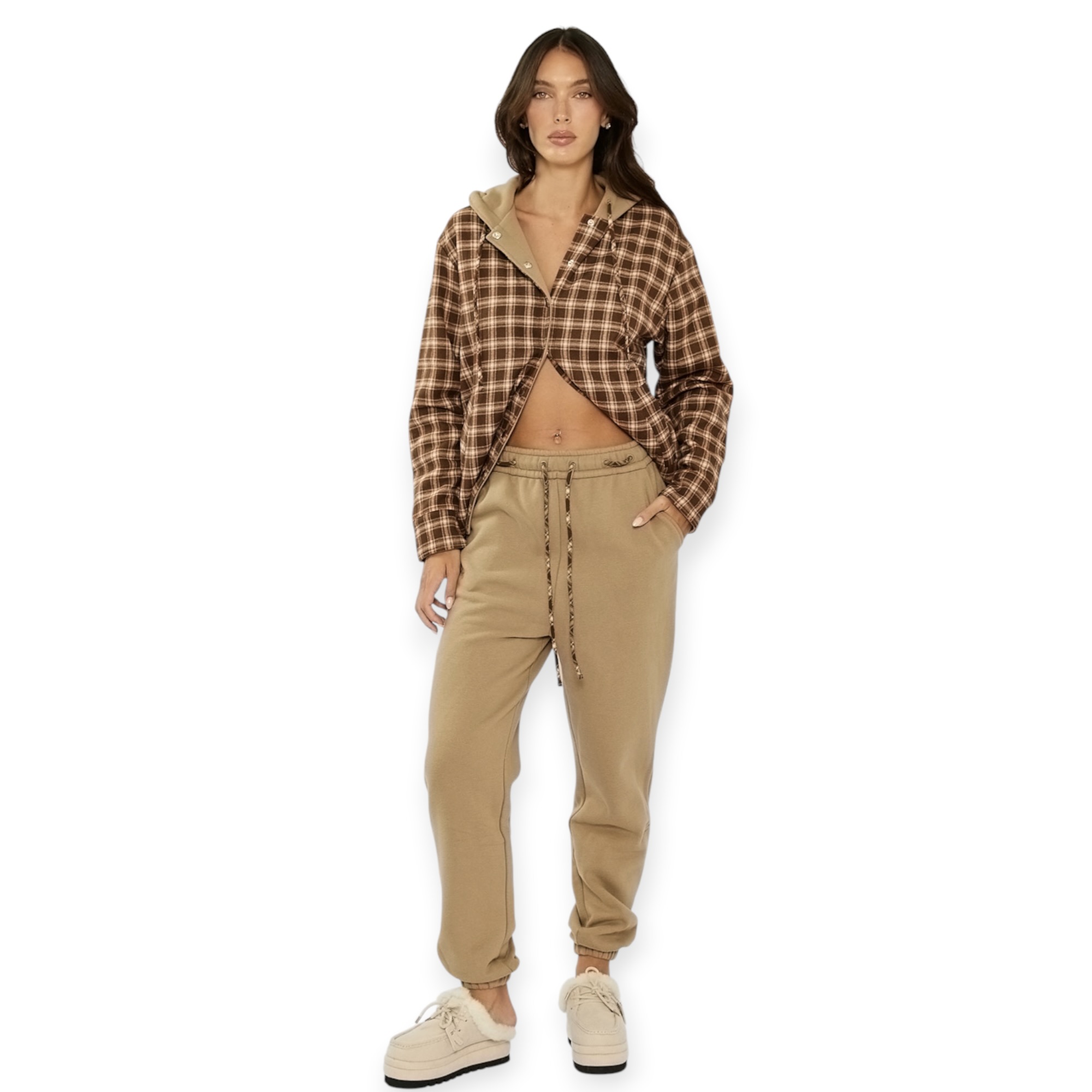 חליפה נשים REPLAY FLEECE HOODED SET