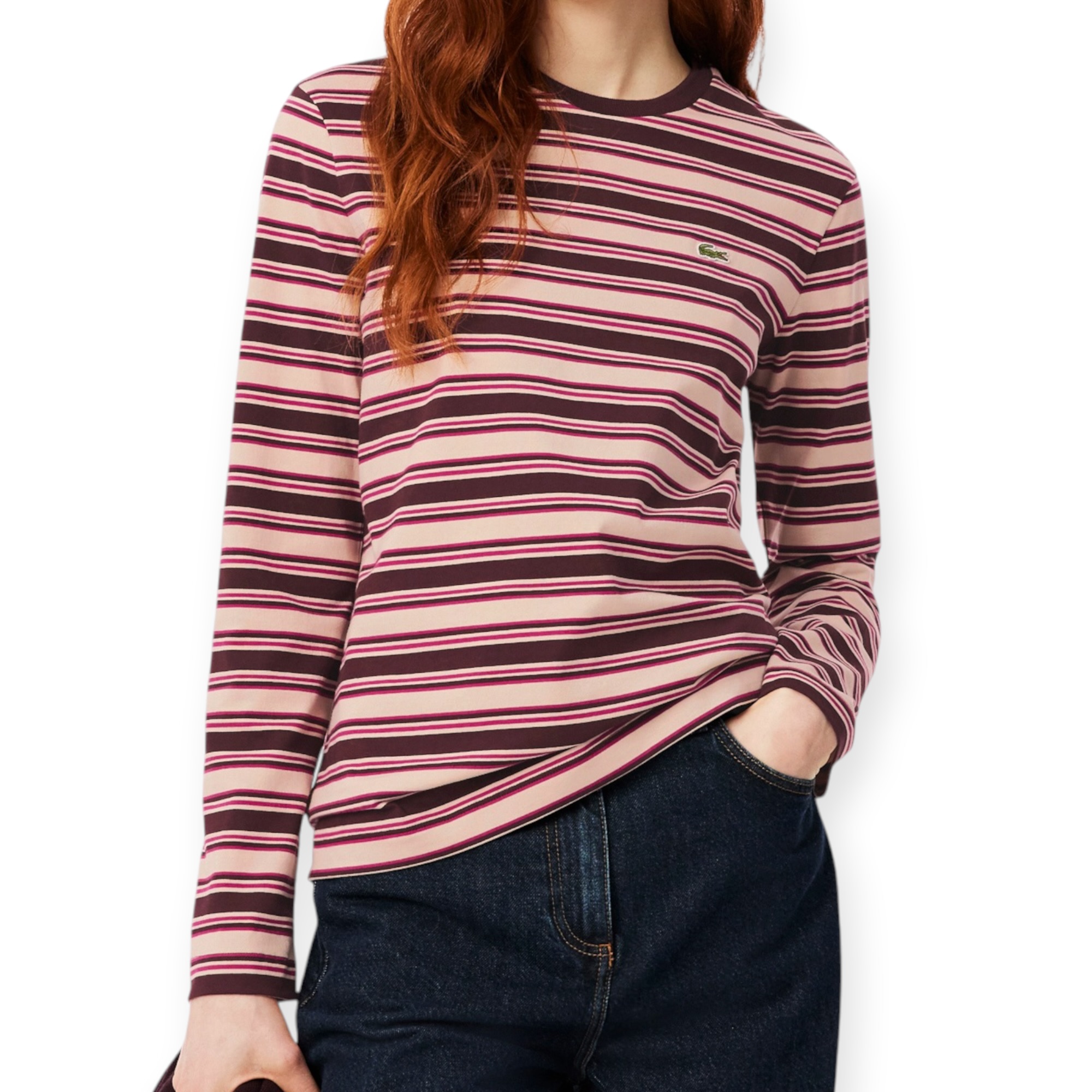 חולצה נשים LACOSTE CREWNECK SHIRT