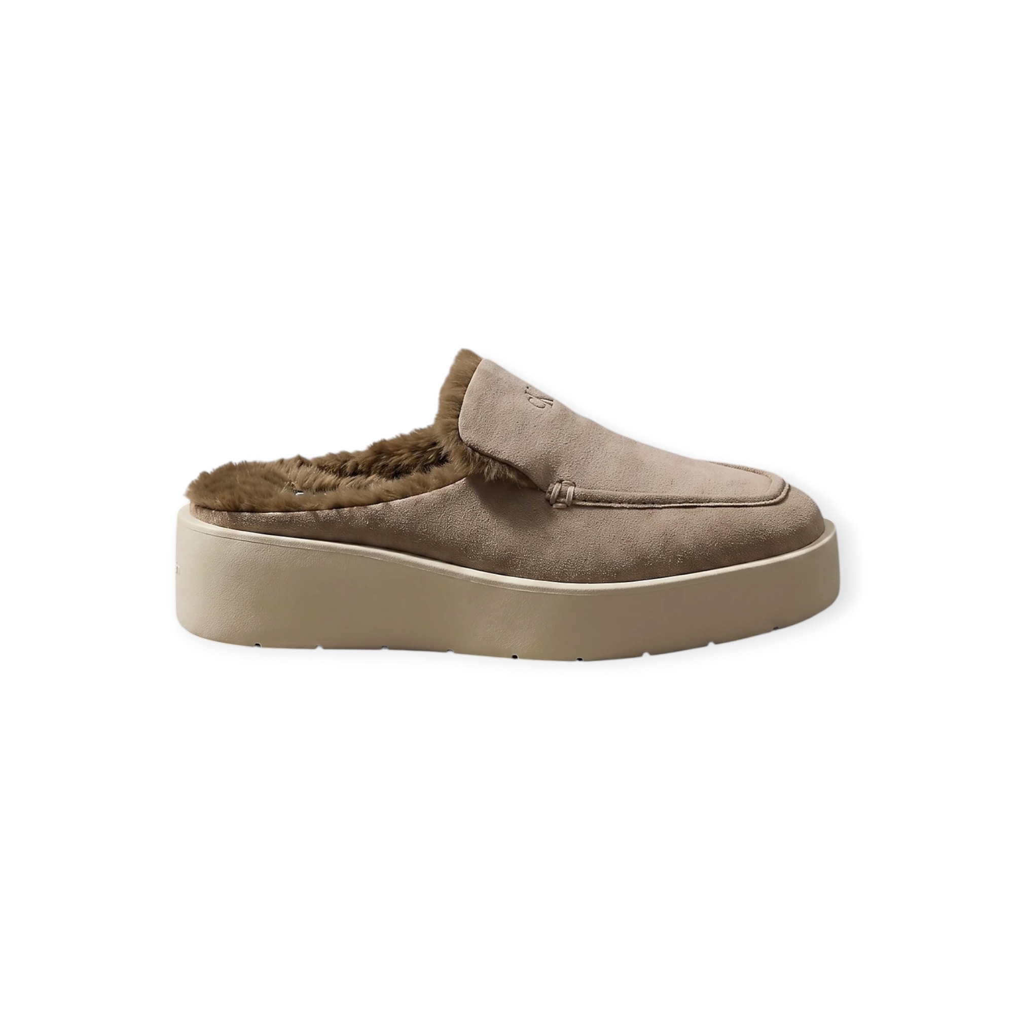 נעלי נשים CALVIN KLEIN FLATFORM MULE SUEDE
