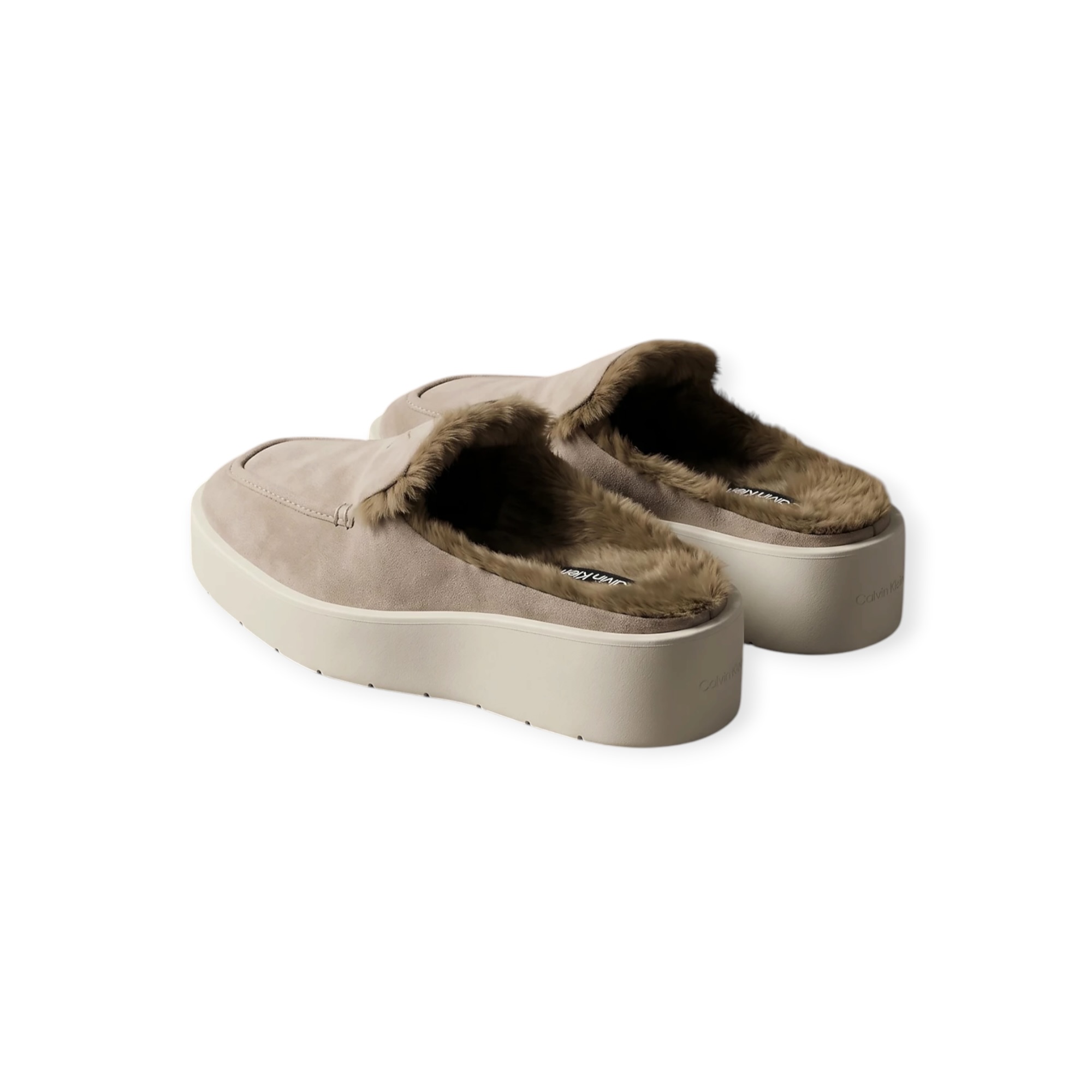 נעלי נשים CALVIN KLEIN FLATFORM MULE SUEDE