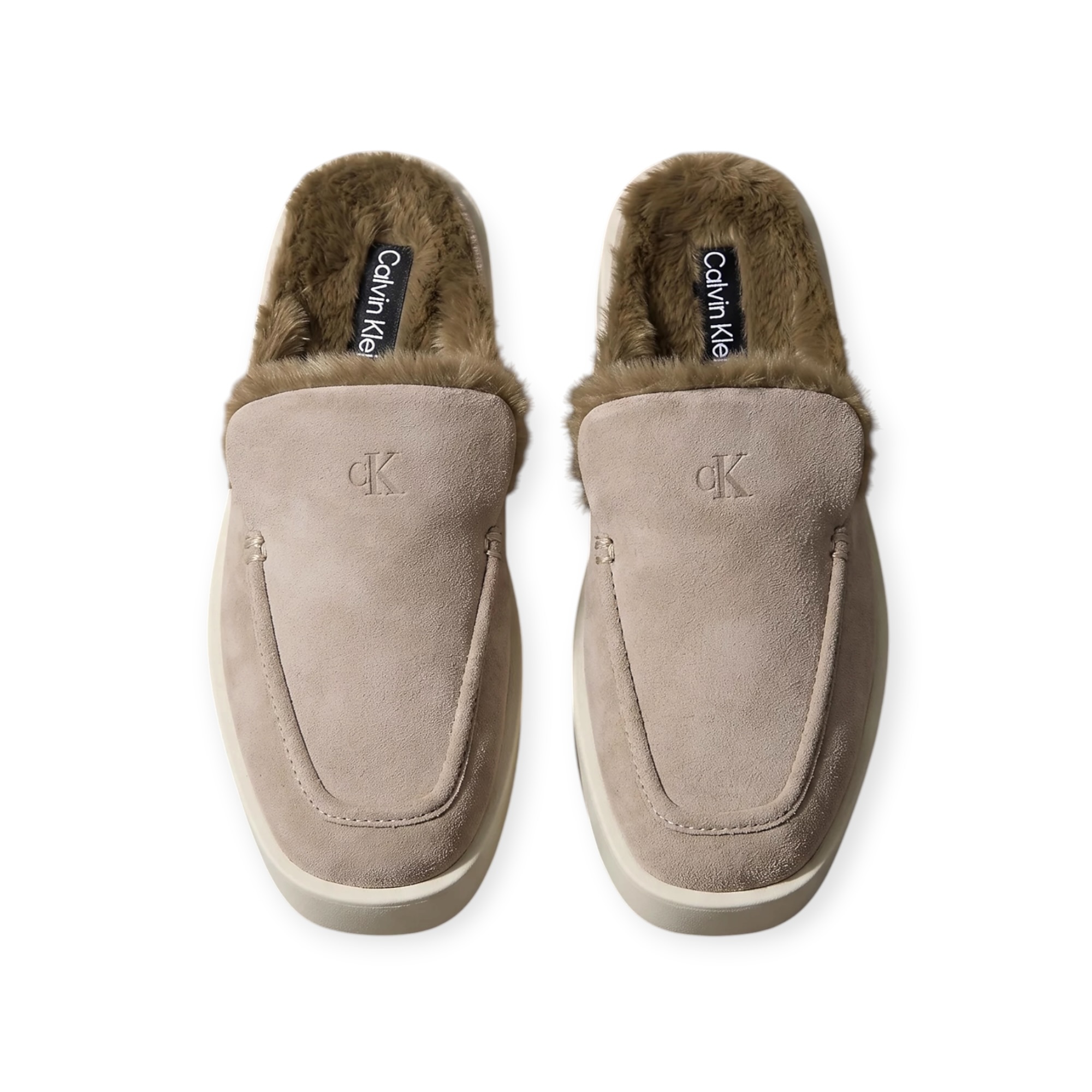 נעלי נשים CALVIN KLEIN FLATFORM MULE SUEDE