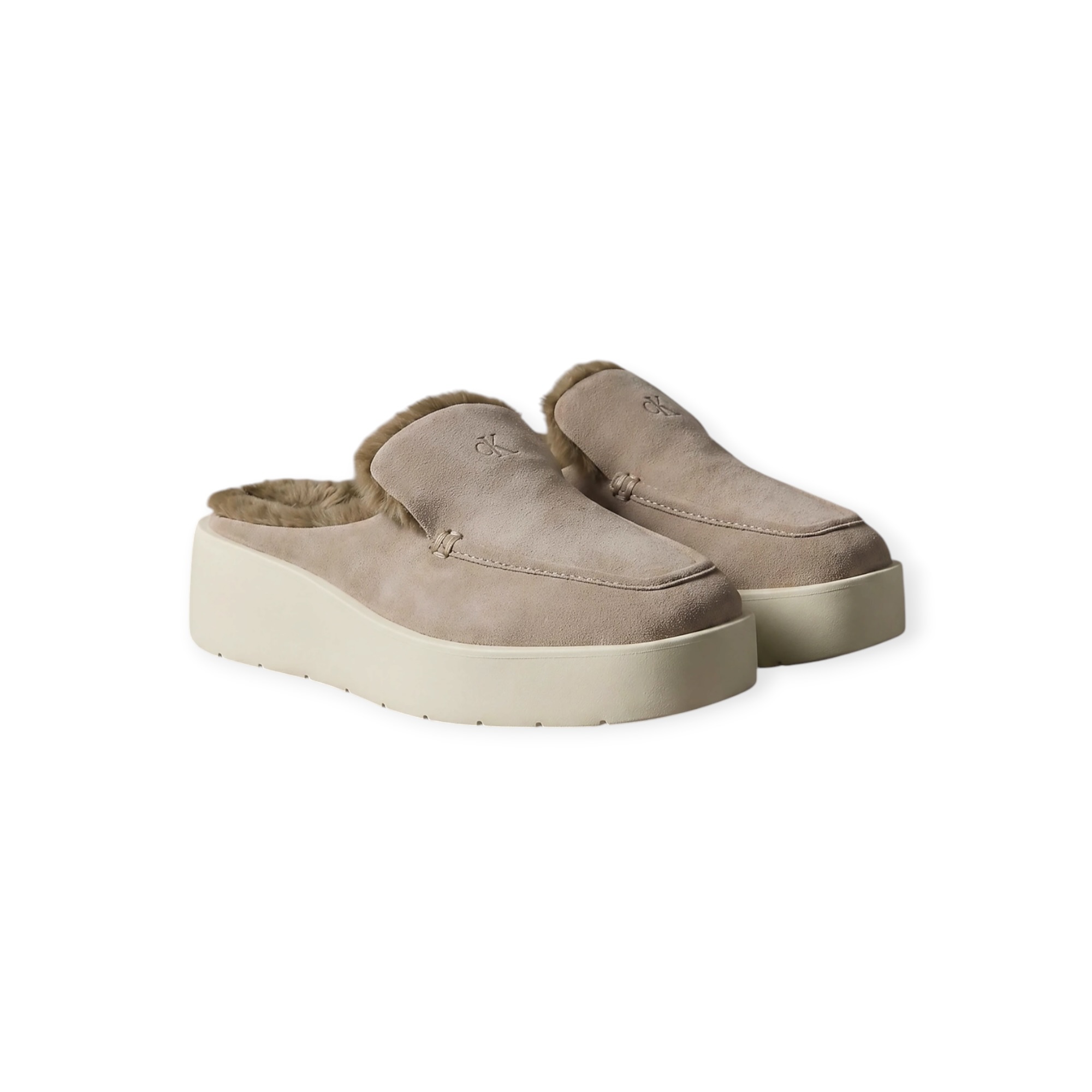 נעלי נשים CALVIN KLEIN FLATFORM MULE SUEDE