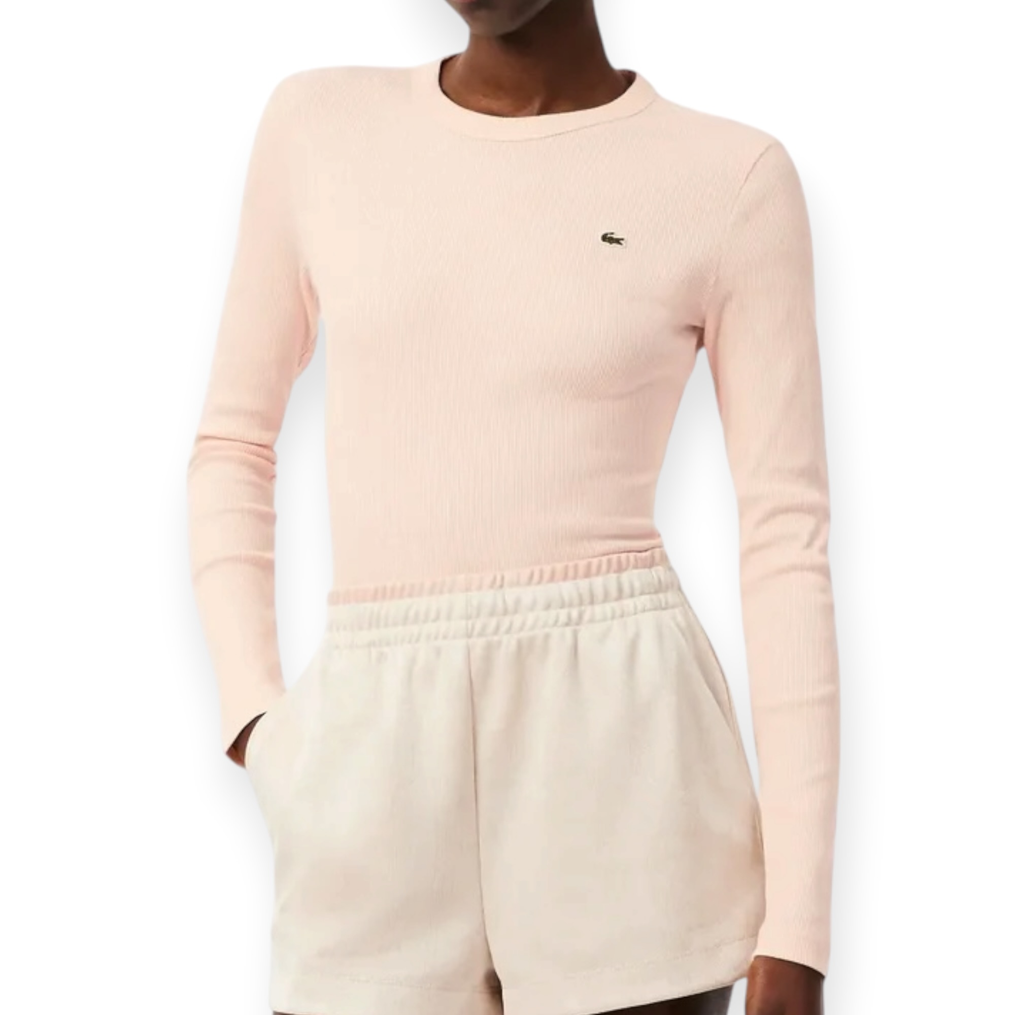 חולצה נשים LACOSTE RIB TEE SHIRT