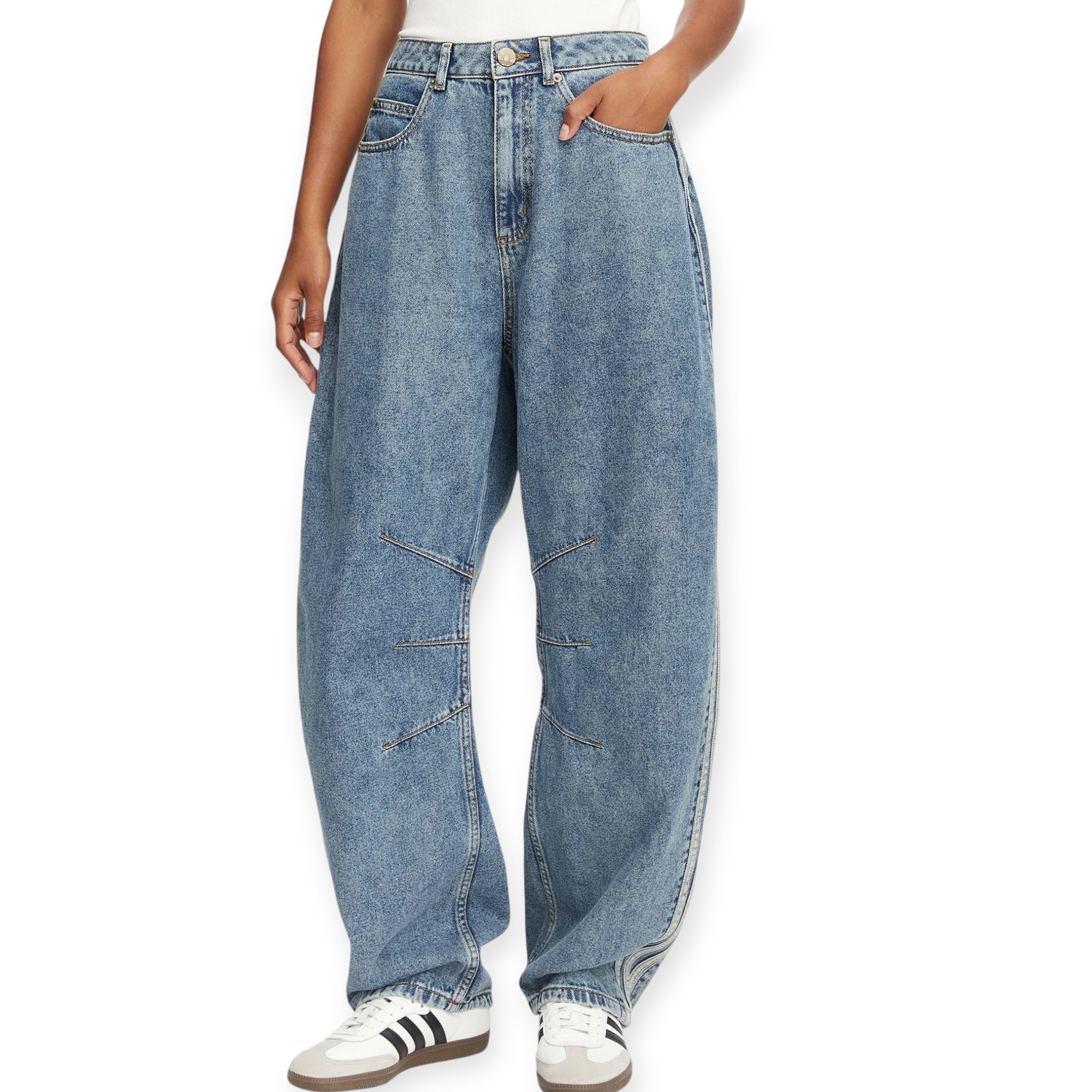 גינס נשים ADIDAS BARREL DENIM PANT