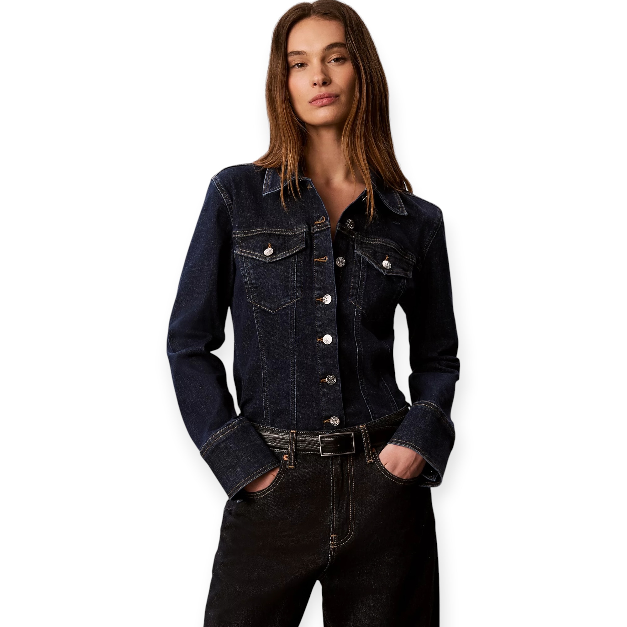 חולצה נשים CALVIN KLEIN TRUCKER SHIRT חולצה נשים CALVIN KLEIN TRUCKER SHIRT