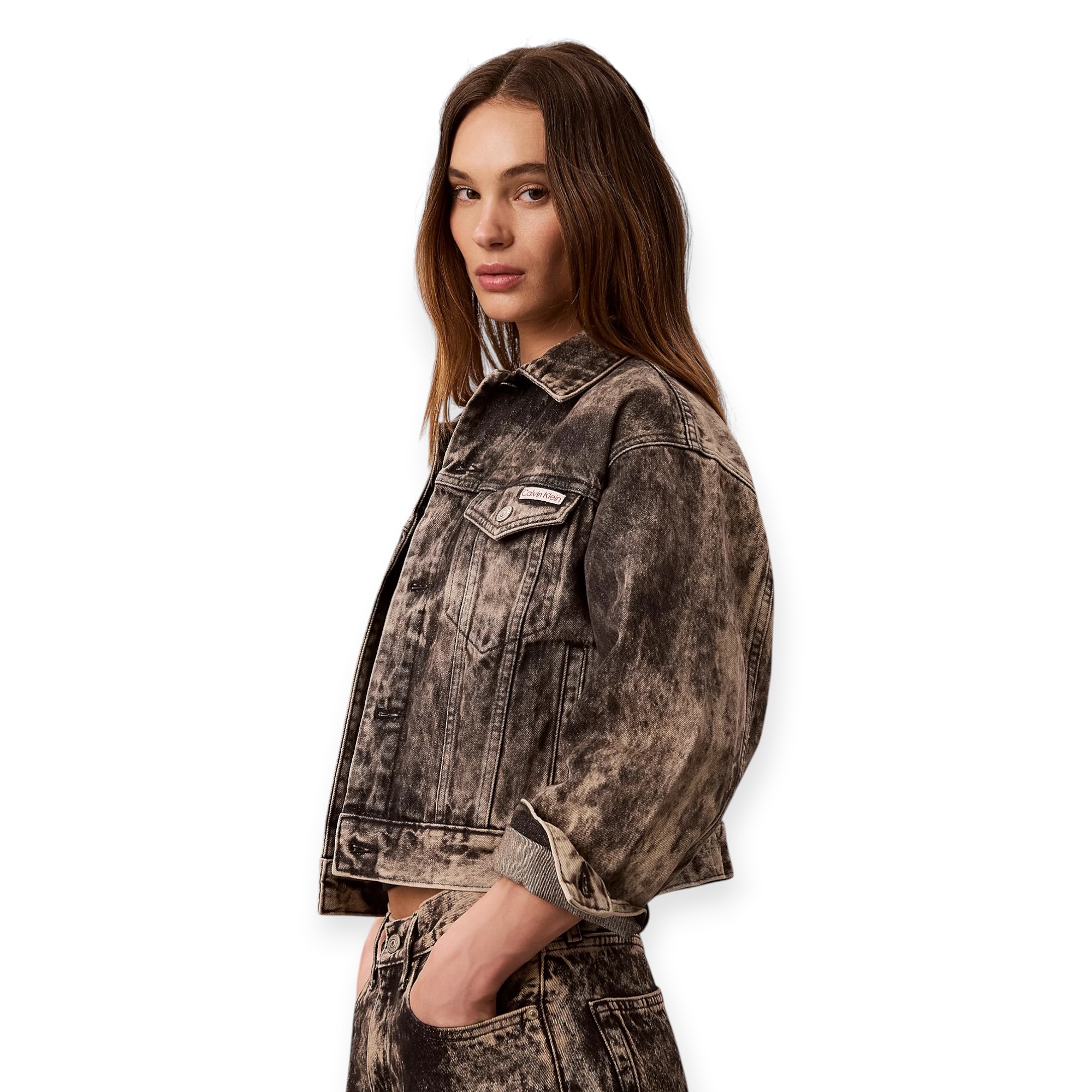זקט גינס נשים CALVIN KLEIN TRUCKER JACKET