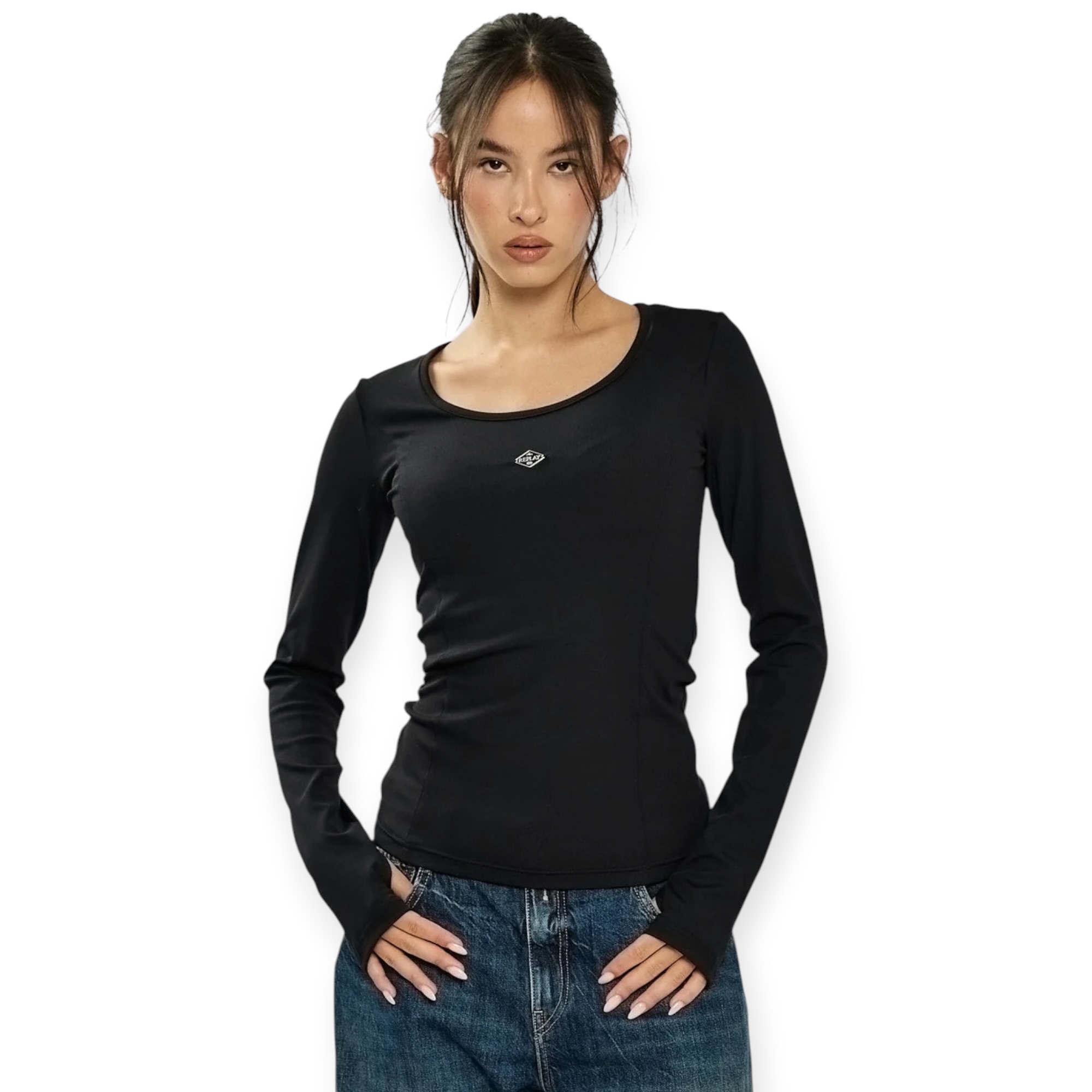 חולצה נשים REPLAY LS SHIRT חולצה נשים REPLAY LS SHIRT