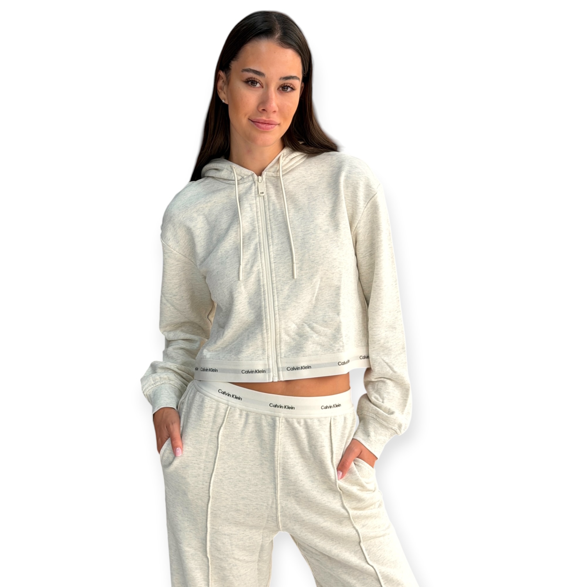 חליפה פרנצטרי נשים CALVIN KLEIN TERRY SET חליפה פרנצטרי נשים CALVIN KLEIN TERRY SET