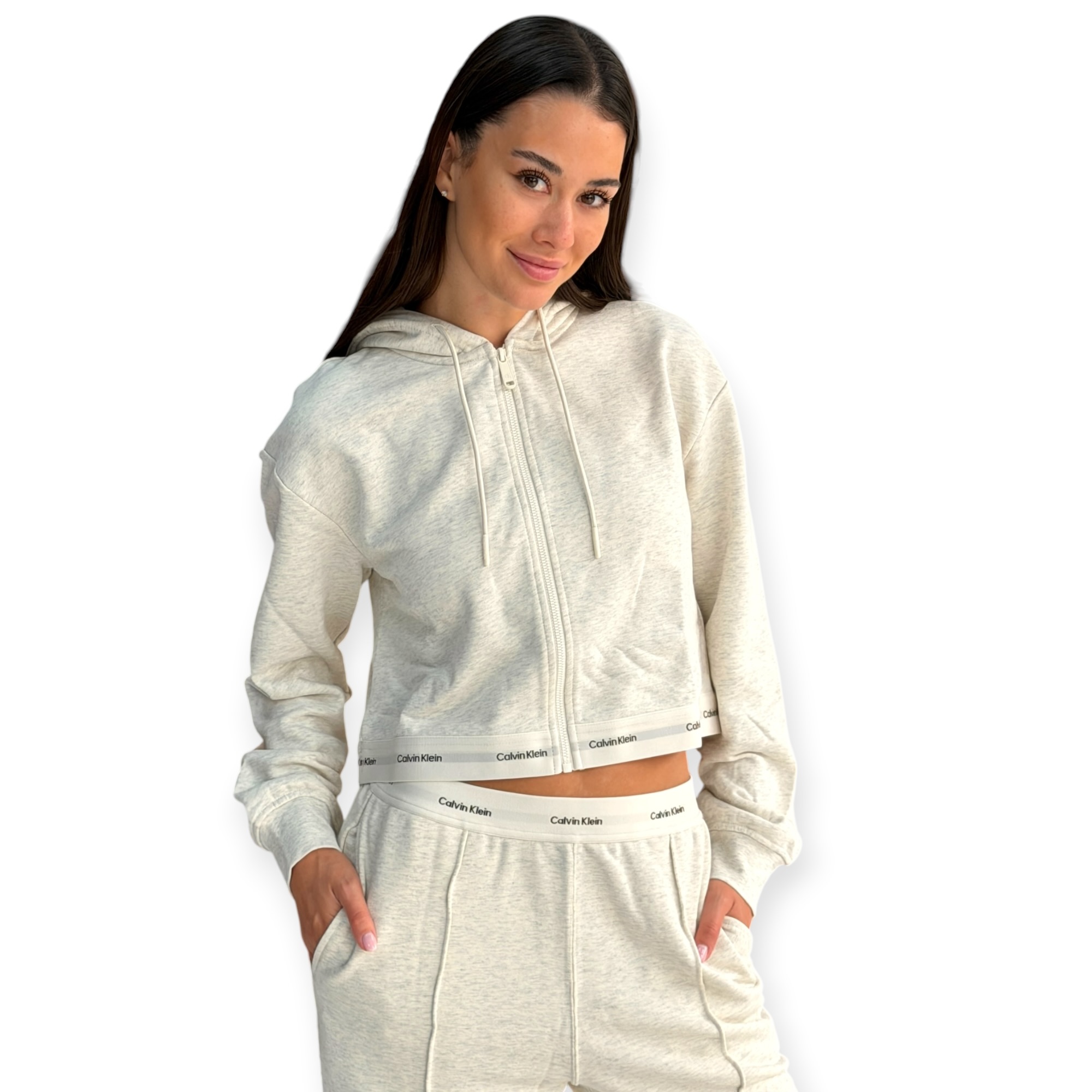 חליפה פרנצטרי נשים CALVIN KLEIN TERRY SET חליפה פרנצטרי נשים CALVIN KLEIN TERRY SET