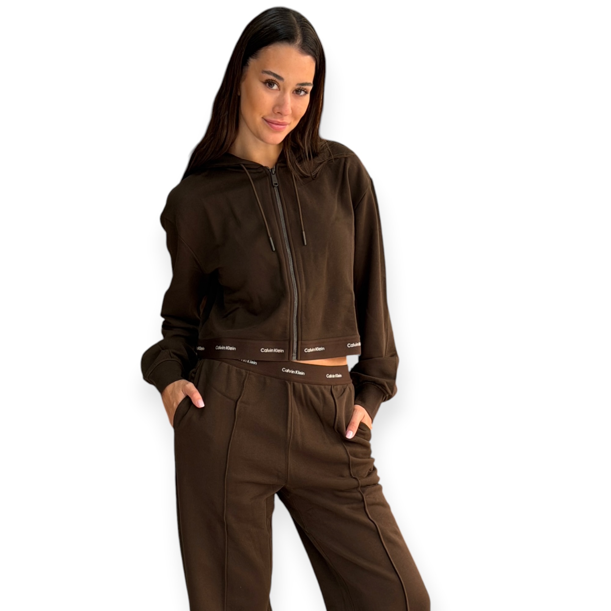חליפה פרנצטרי נשים CALVIN KLEIN TERRY SET חליפה פרנצטרי נשים CALVIN KLEIN TERRY SET