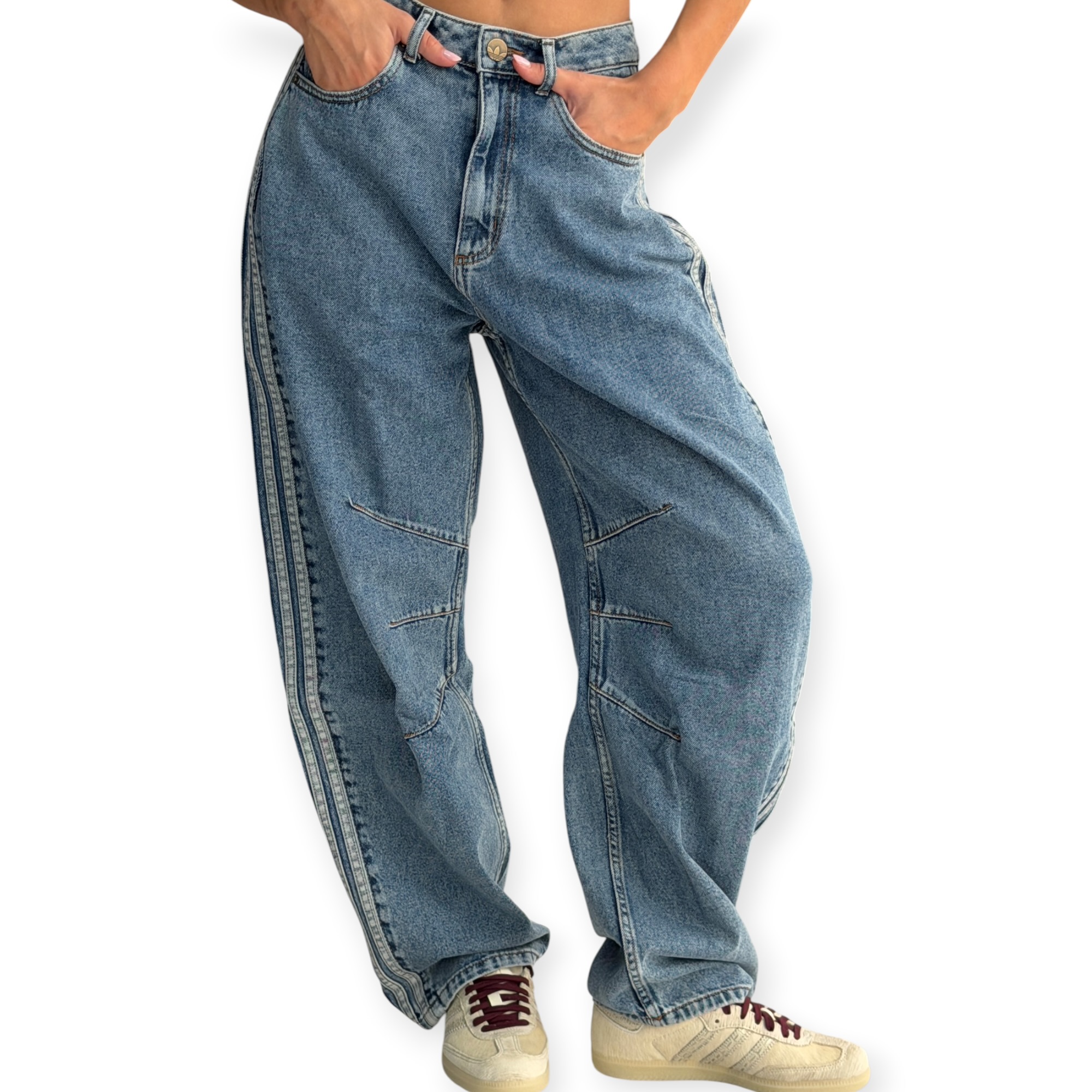 גינס נשים ADIDAS BARREL DENIM PANT