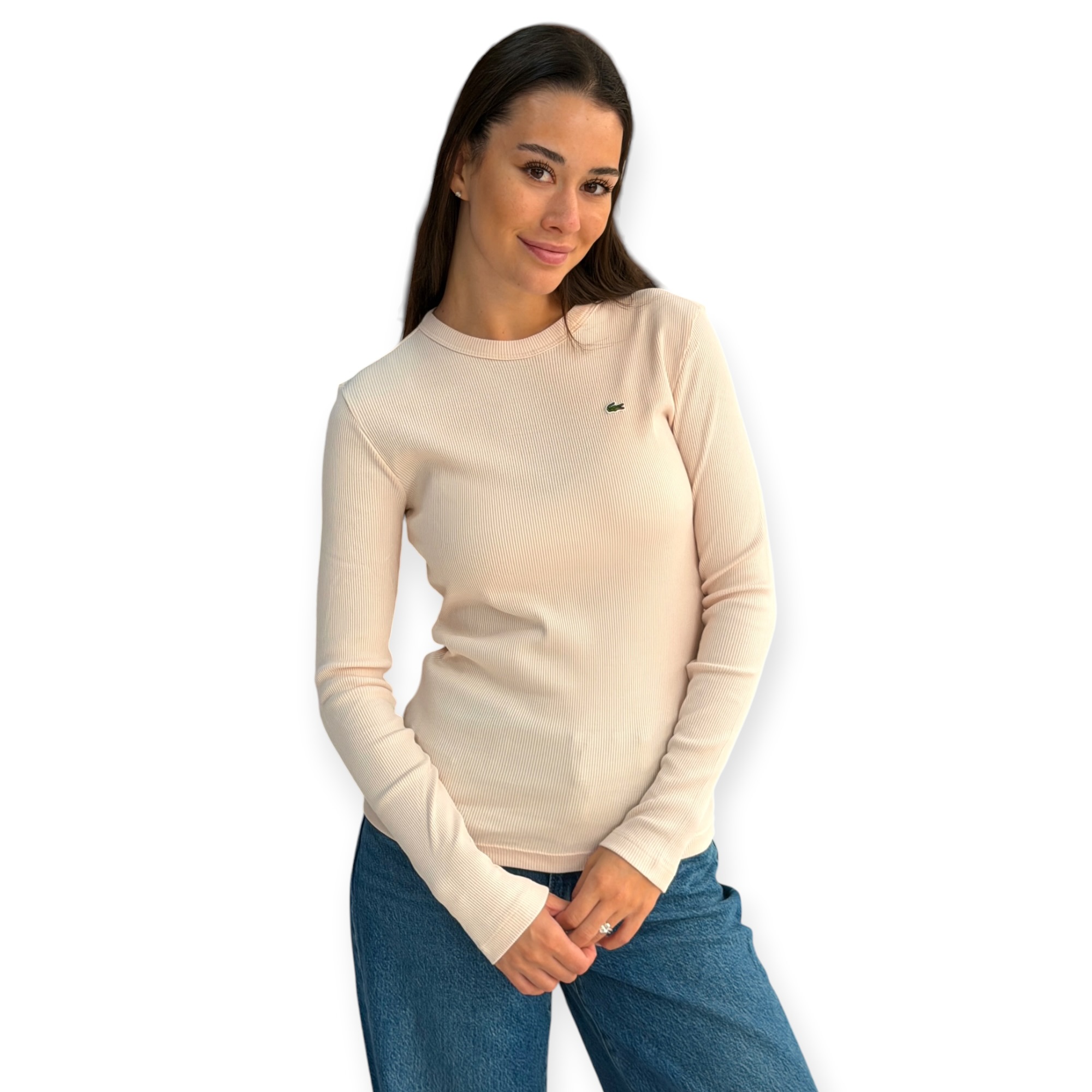 חולצה נשים LACOSTE RIB TEE SHIRT חולצה נשים LACOSTE RIB TEE SHIRT
