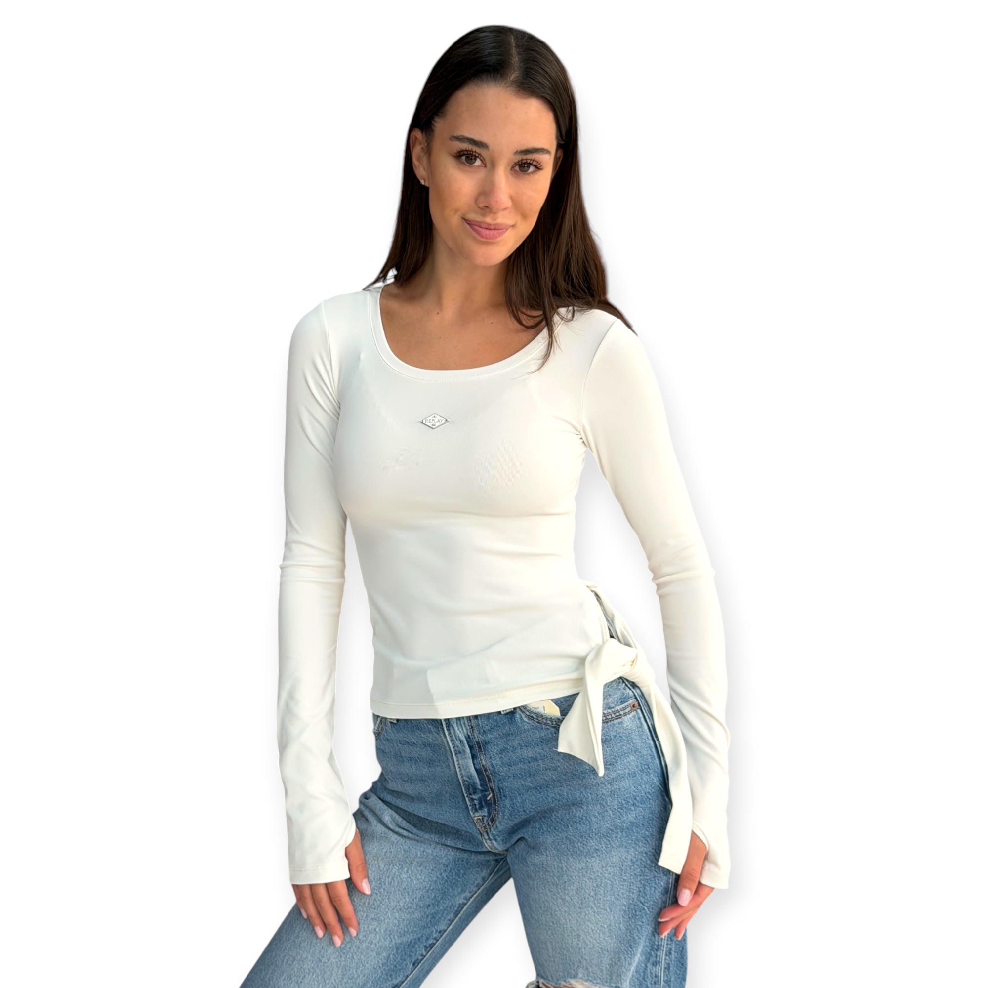 חולצה נשים REPLAY LS SHIRT חולצה נשים REPLAY LS SHIRT