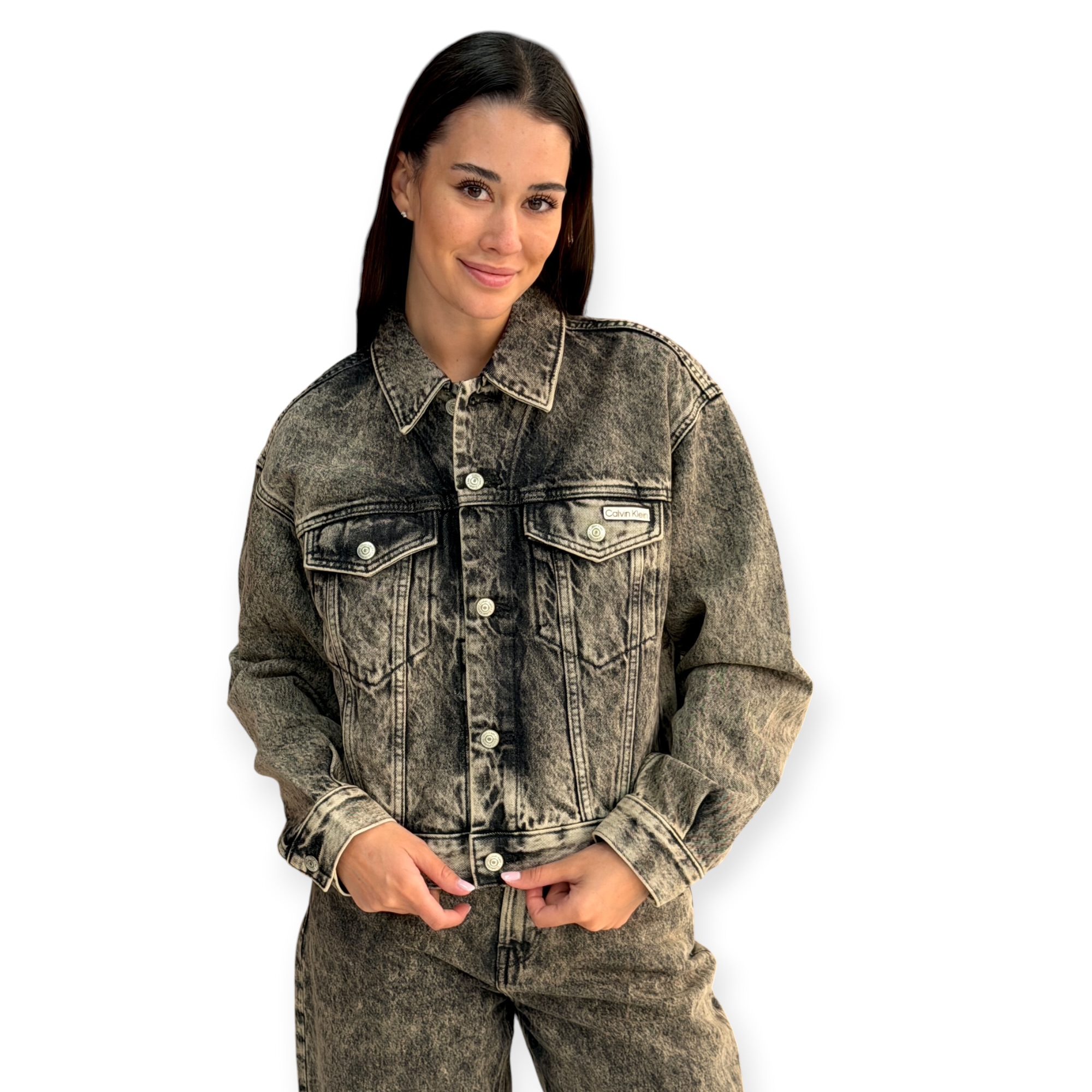 זקט גינס נשים CALVIN KLEIN TRUCKER JACKET זקט גינס נשים CALVIN KLEIN TRUCKER JACKET
